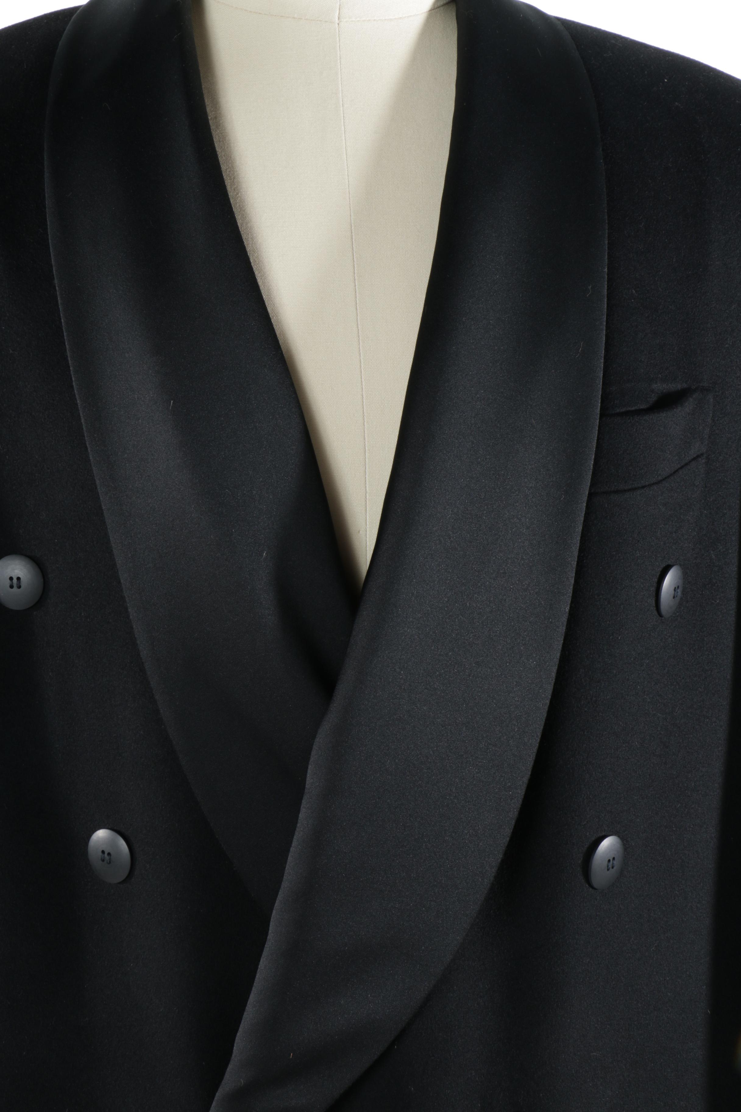 Men's Bill Kaiserman by Forall Double-Breasted Wool and Cashmere Blend Overcoat