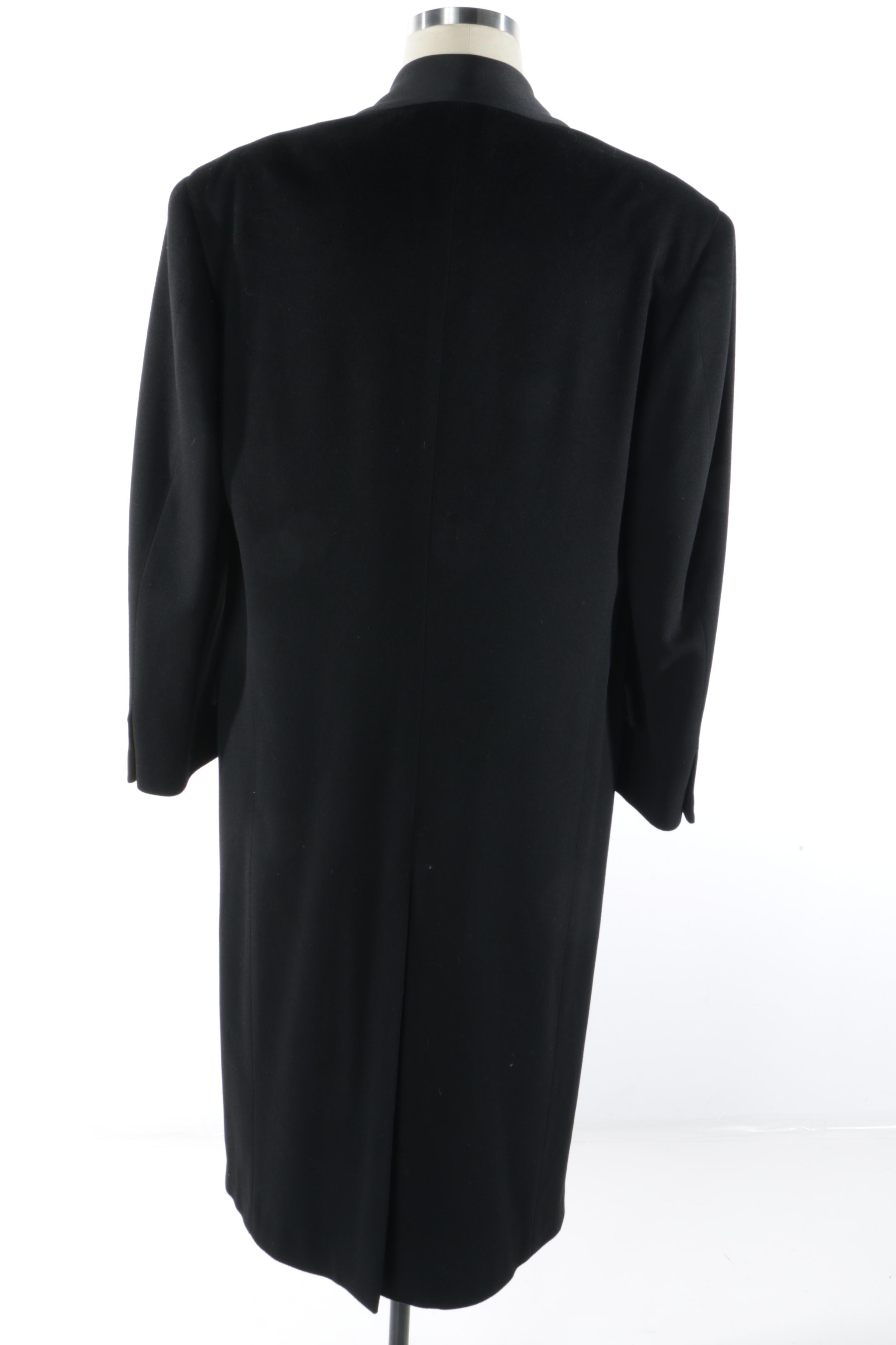 Men's Bill Kaiserman by Forall Double-Breasted Wool and Cashmere Blend Overcoat