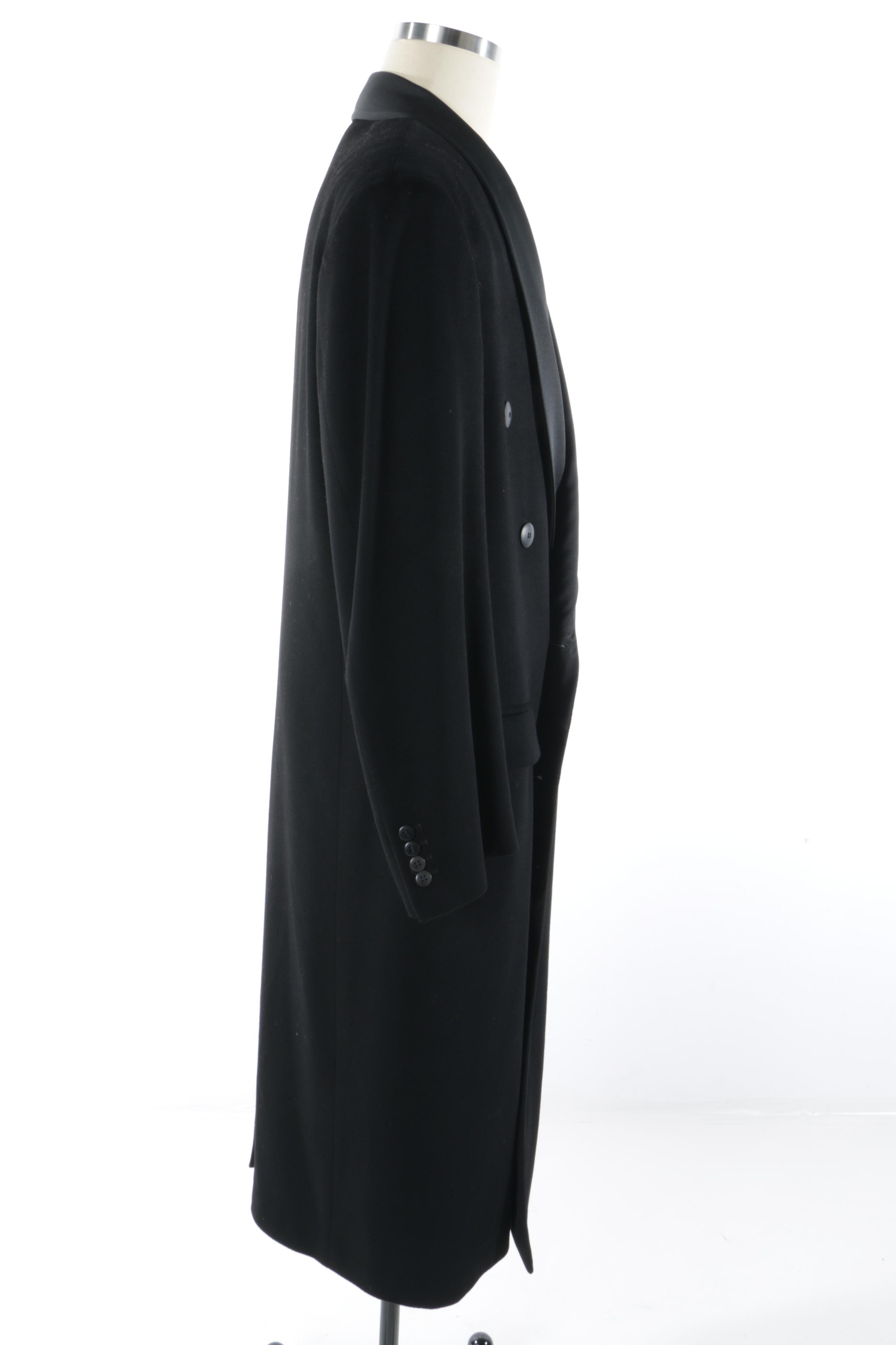 Men's Bill Kaiserman by Forall Double-Breasted Wool and Cashmere Blend Overcoat