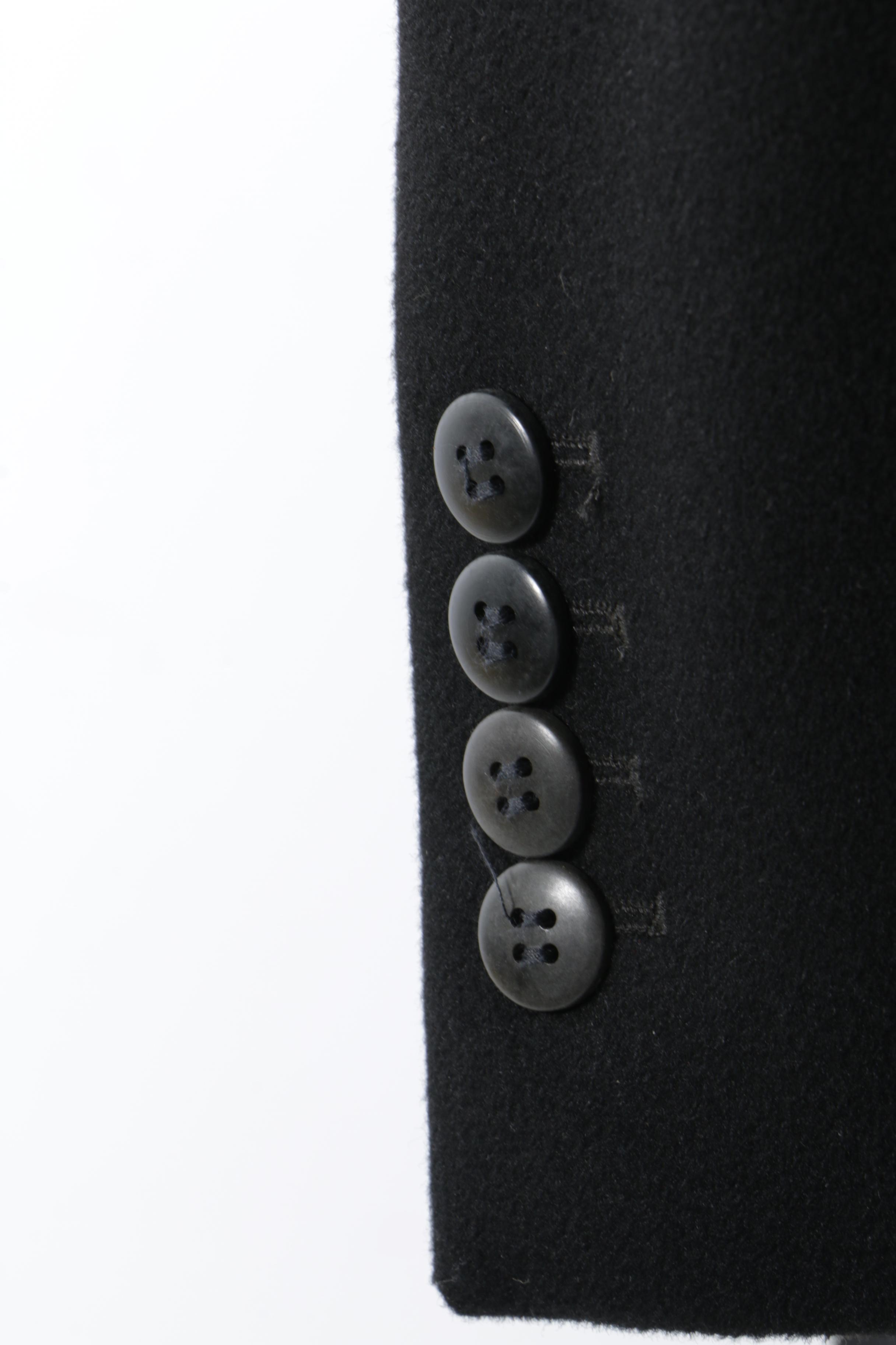 Men's Bill Kaiserman by Forall Double-Breasted Wool and Cashmere Blend Overcoat