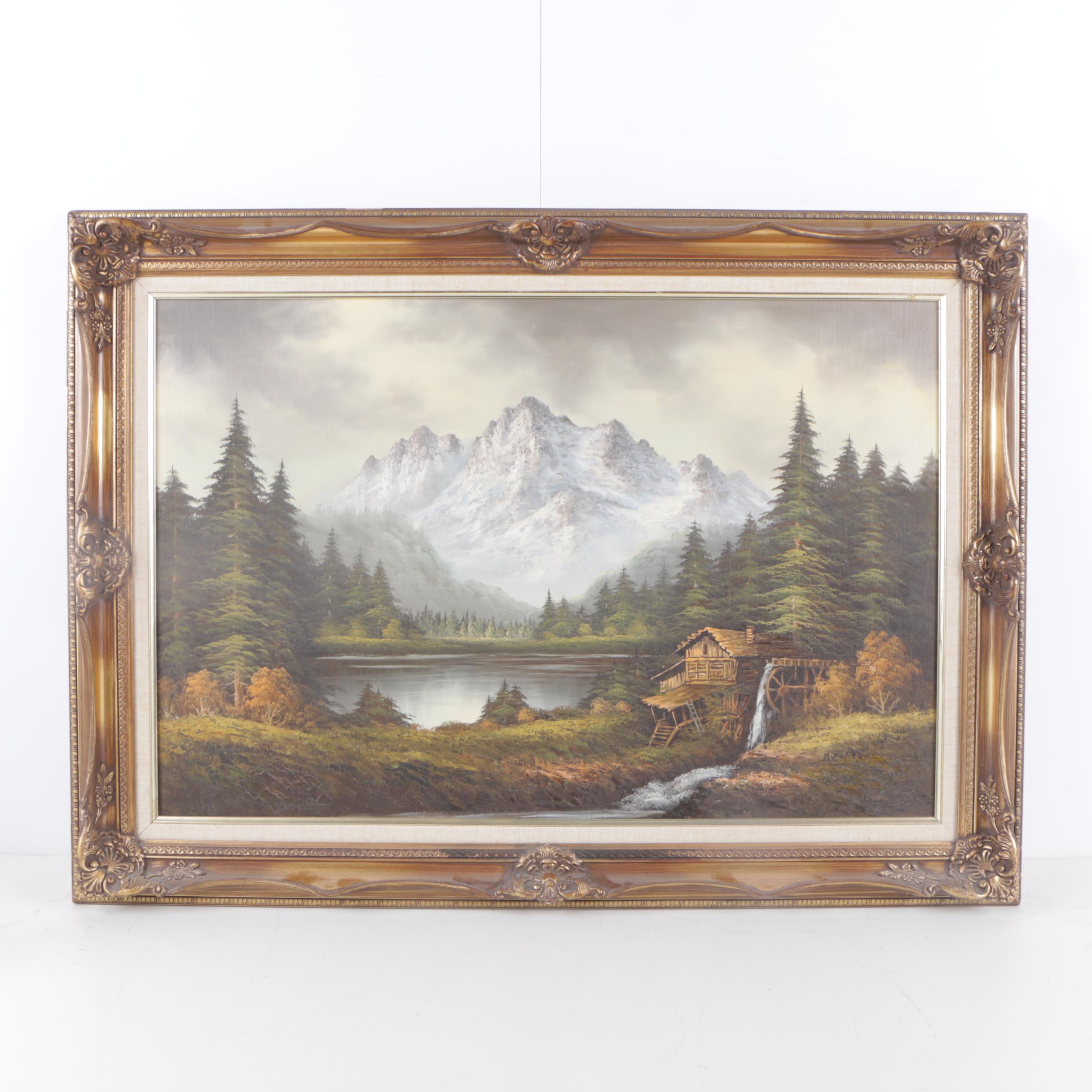 H. Foster Oil Landscape Painting