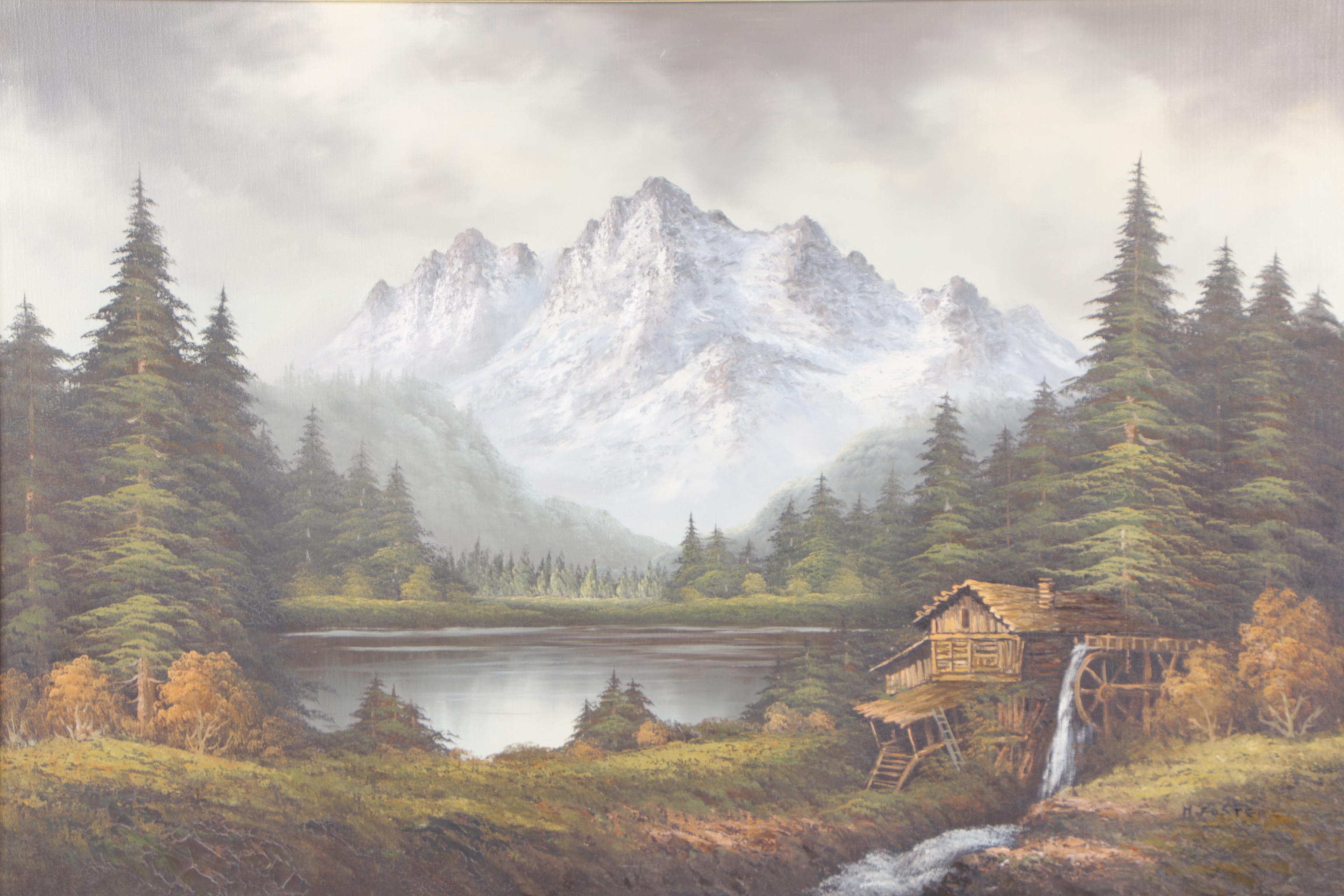 H. Foster Oil Landscape Painting