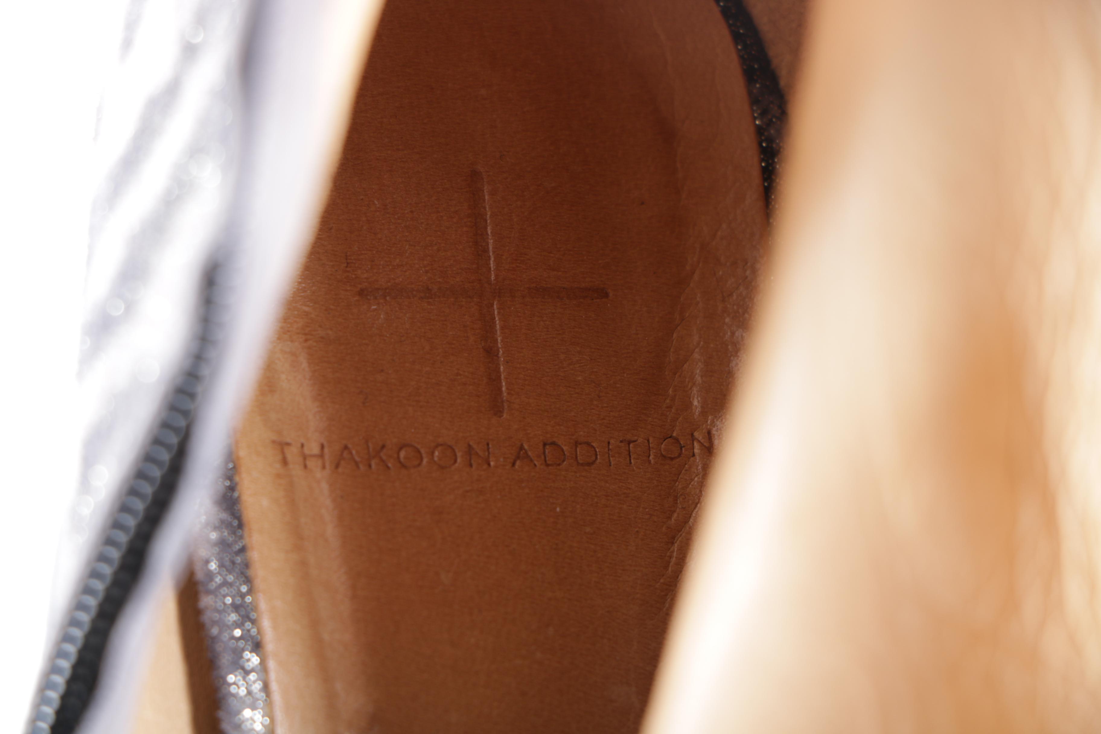 Thakoon Addition Leopard Print Leather Ankle Boots with Buckles