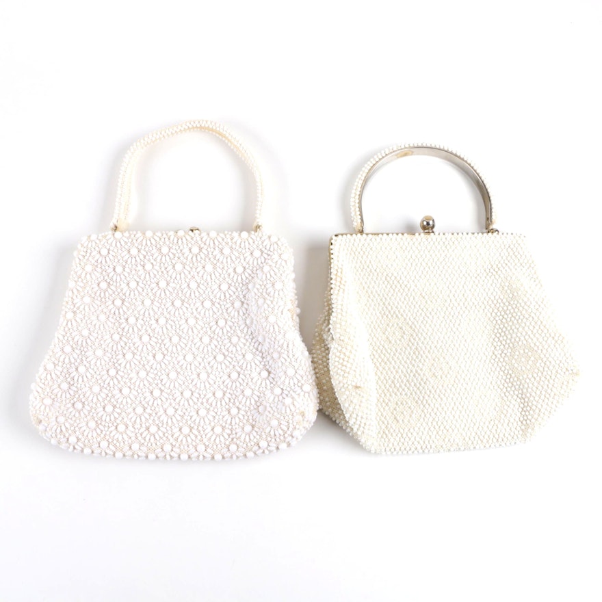Vintage Crochet Beaded Small Handbags