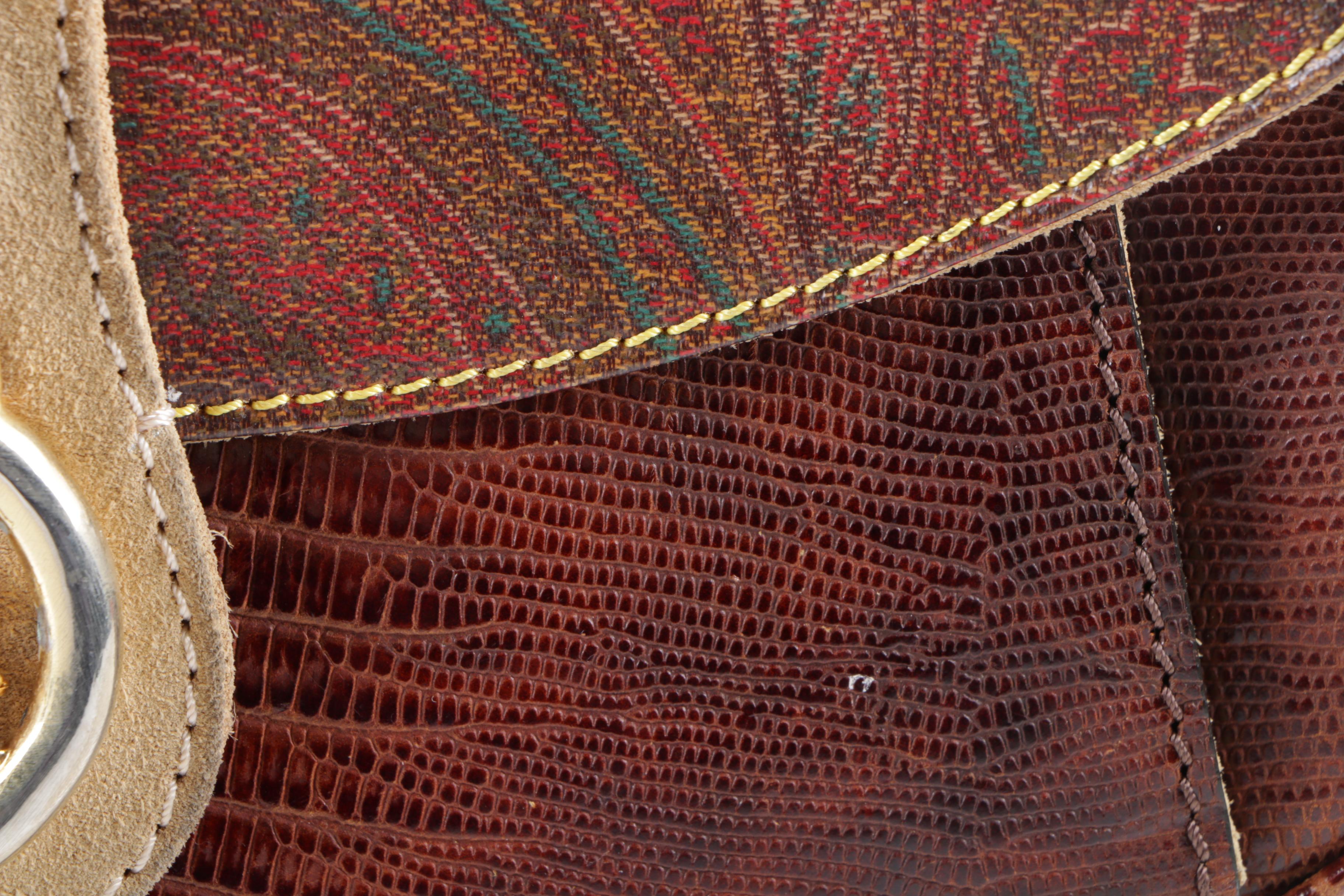 Etro Paisley Canvas and Leather Handbag