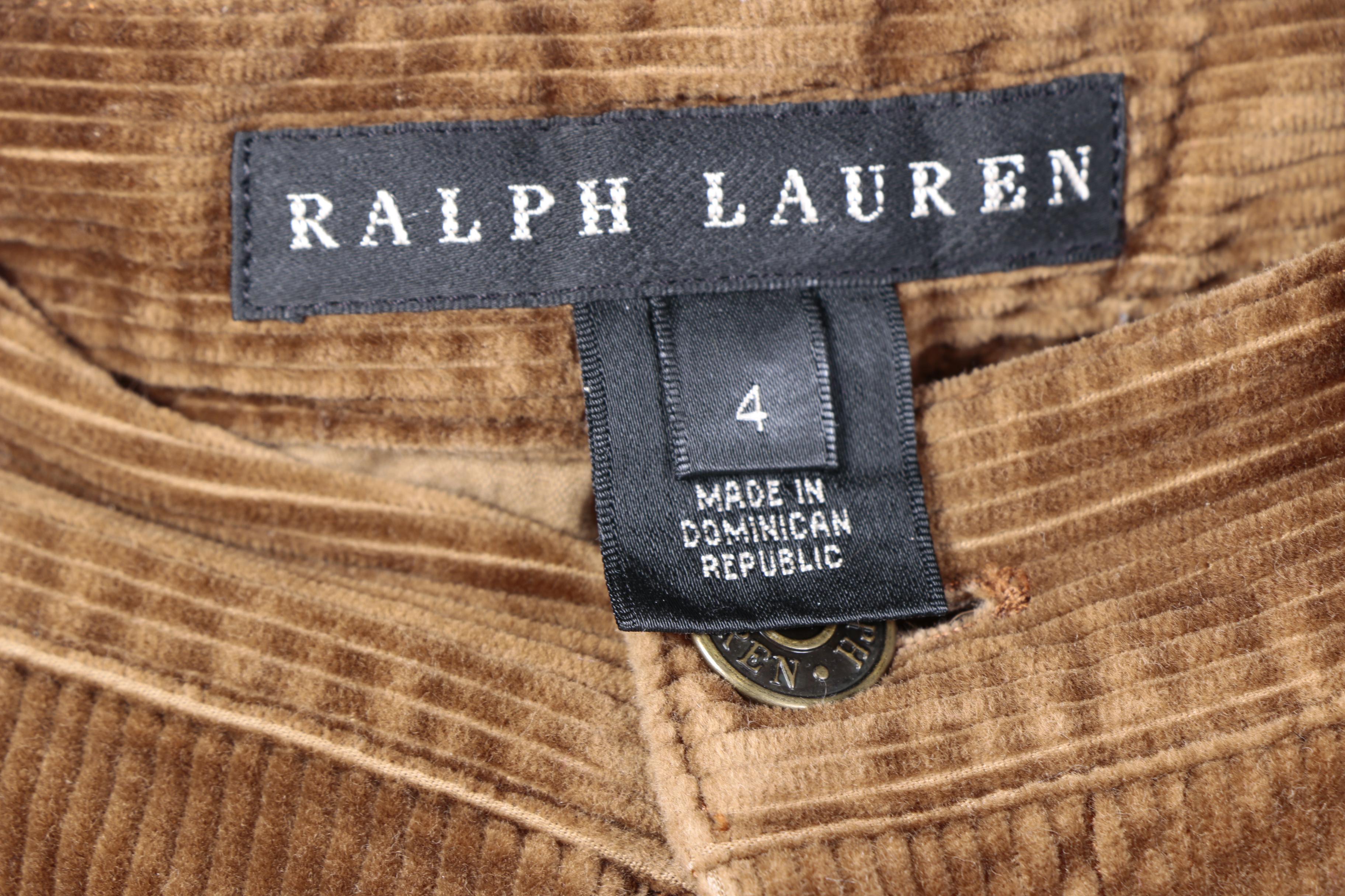 Women's Ralph Lauren Black Label Wide Leg Corduroy Pants