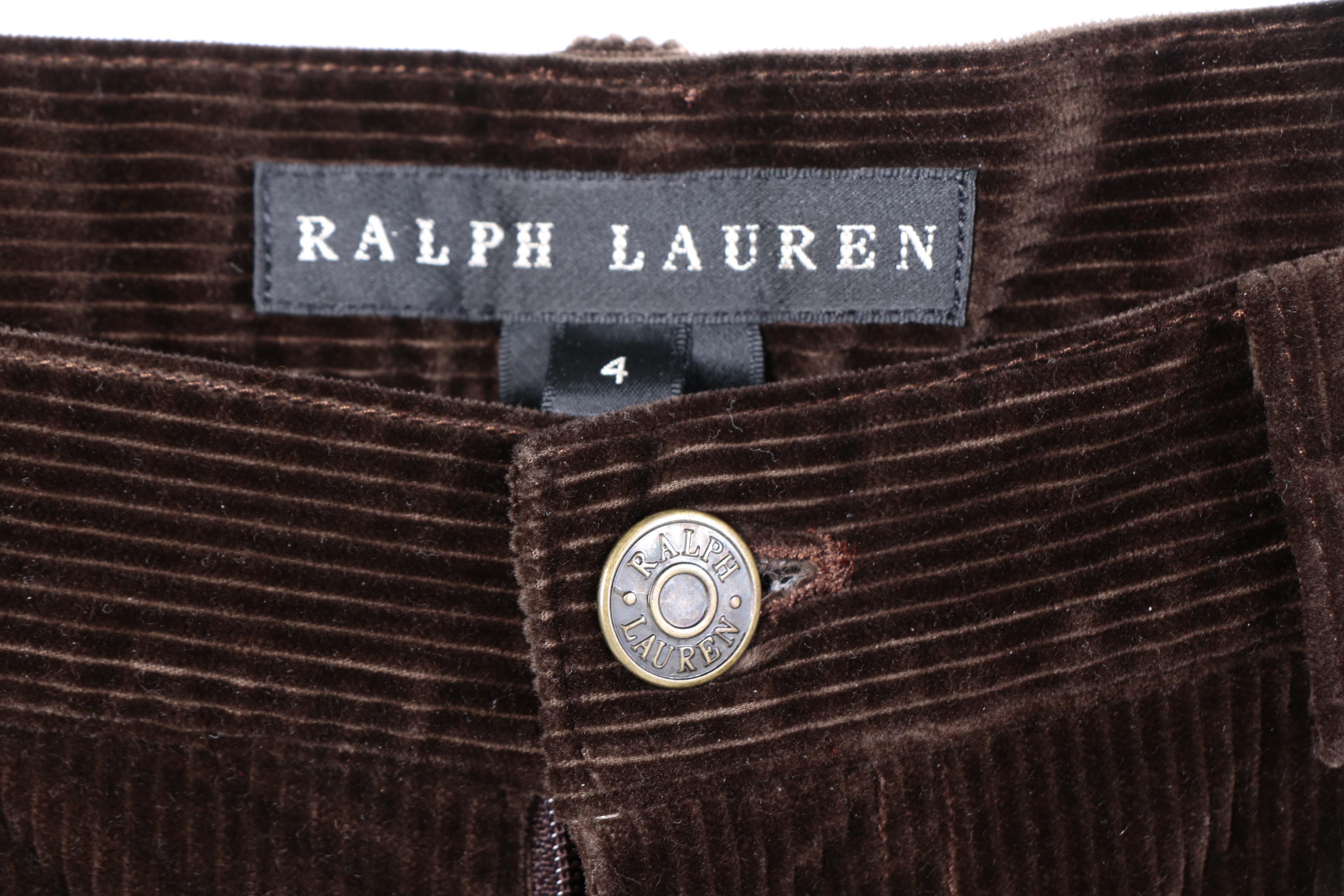 Women's Ralph Lauren Black Label Wide Leg Corduroy Pants