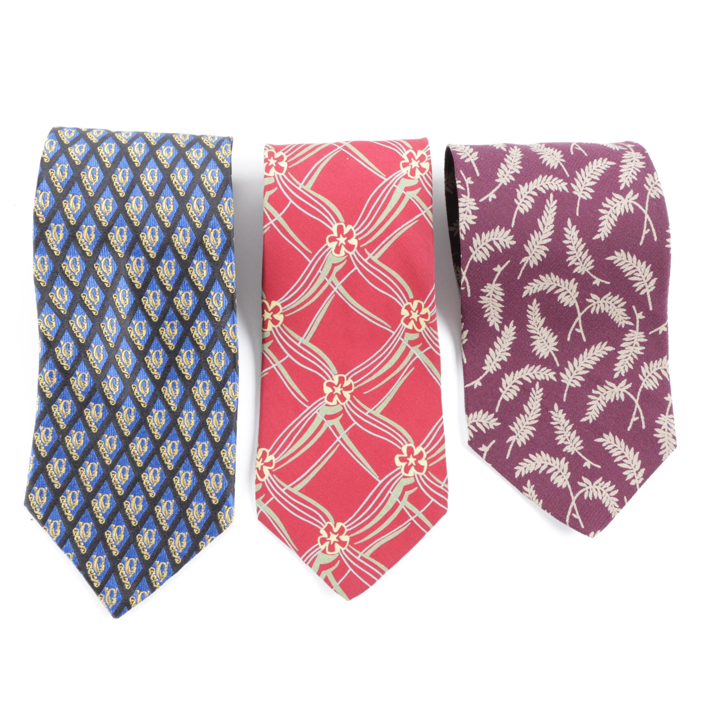 Giorgio Armani and Gianni Versace Silk Neckties