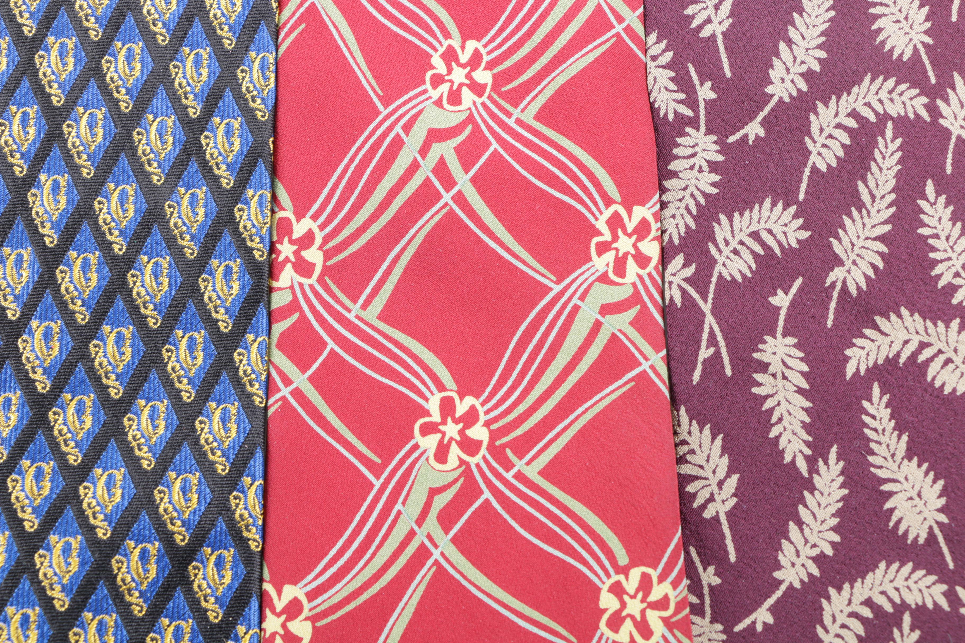 Giorgio Armani and Gianni Versace Silk Neckties