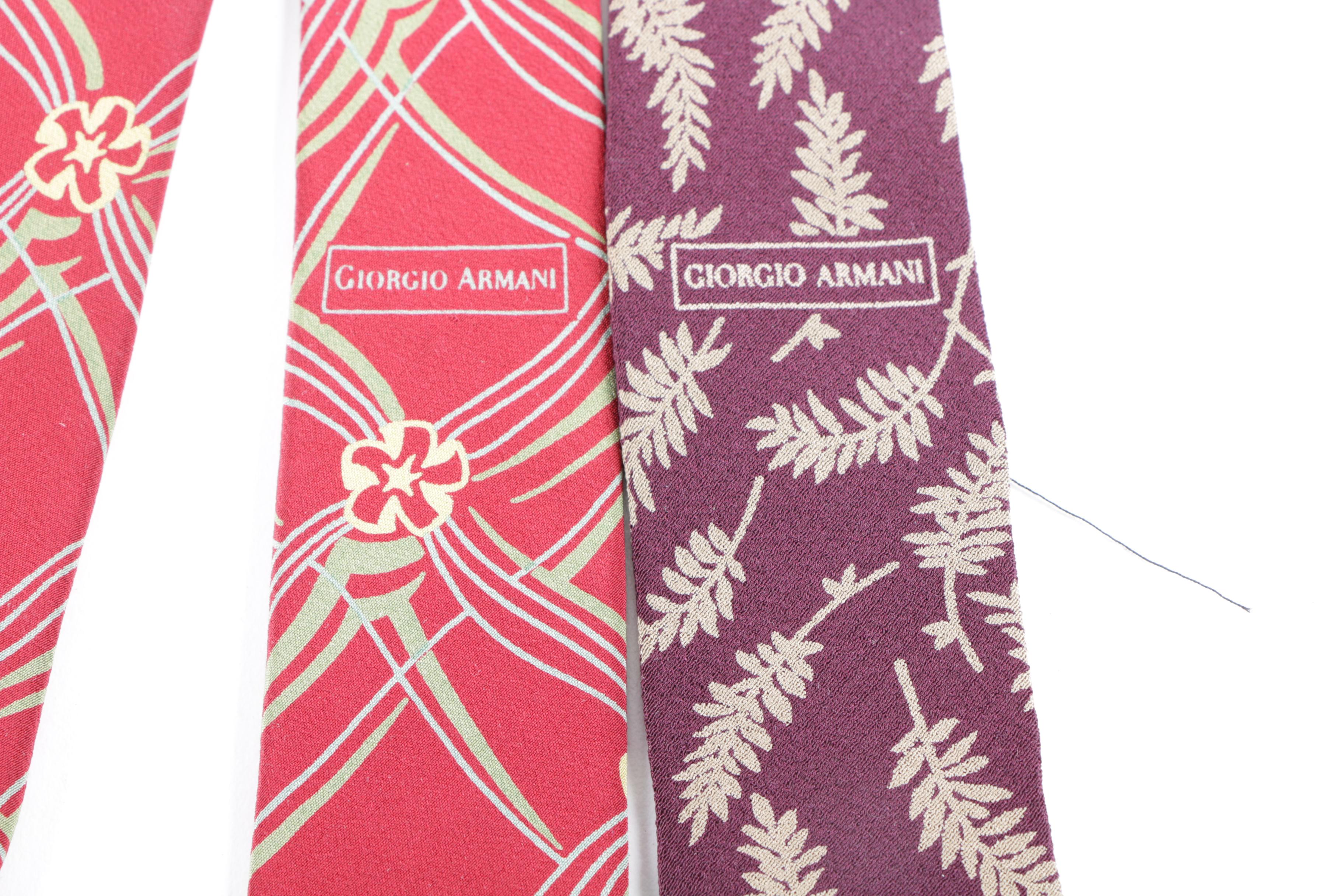 Giorgio Armani and Gianni Versace Silk Neckties