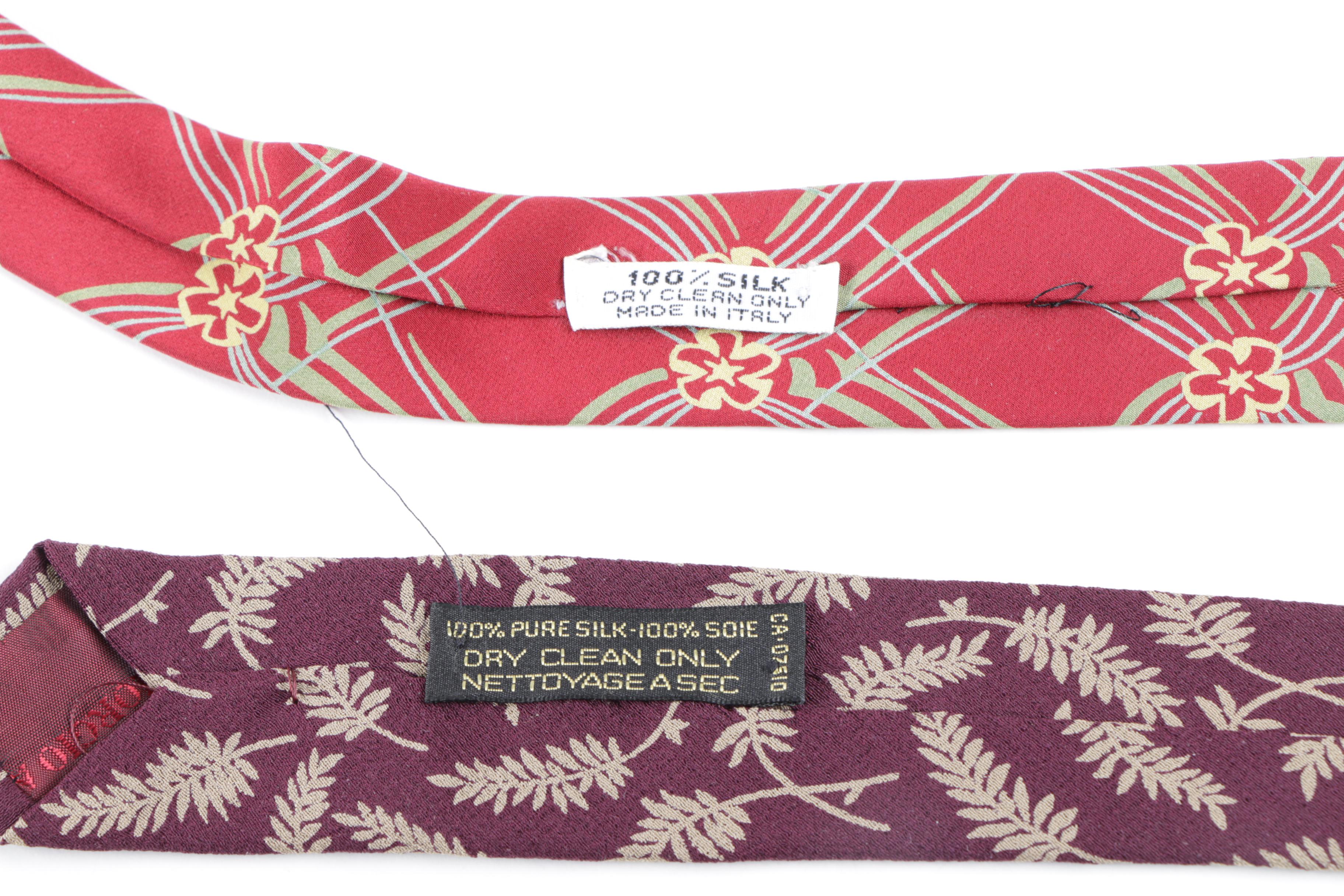 Giorgio Armani and Gianni Versace Silk Neckties