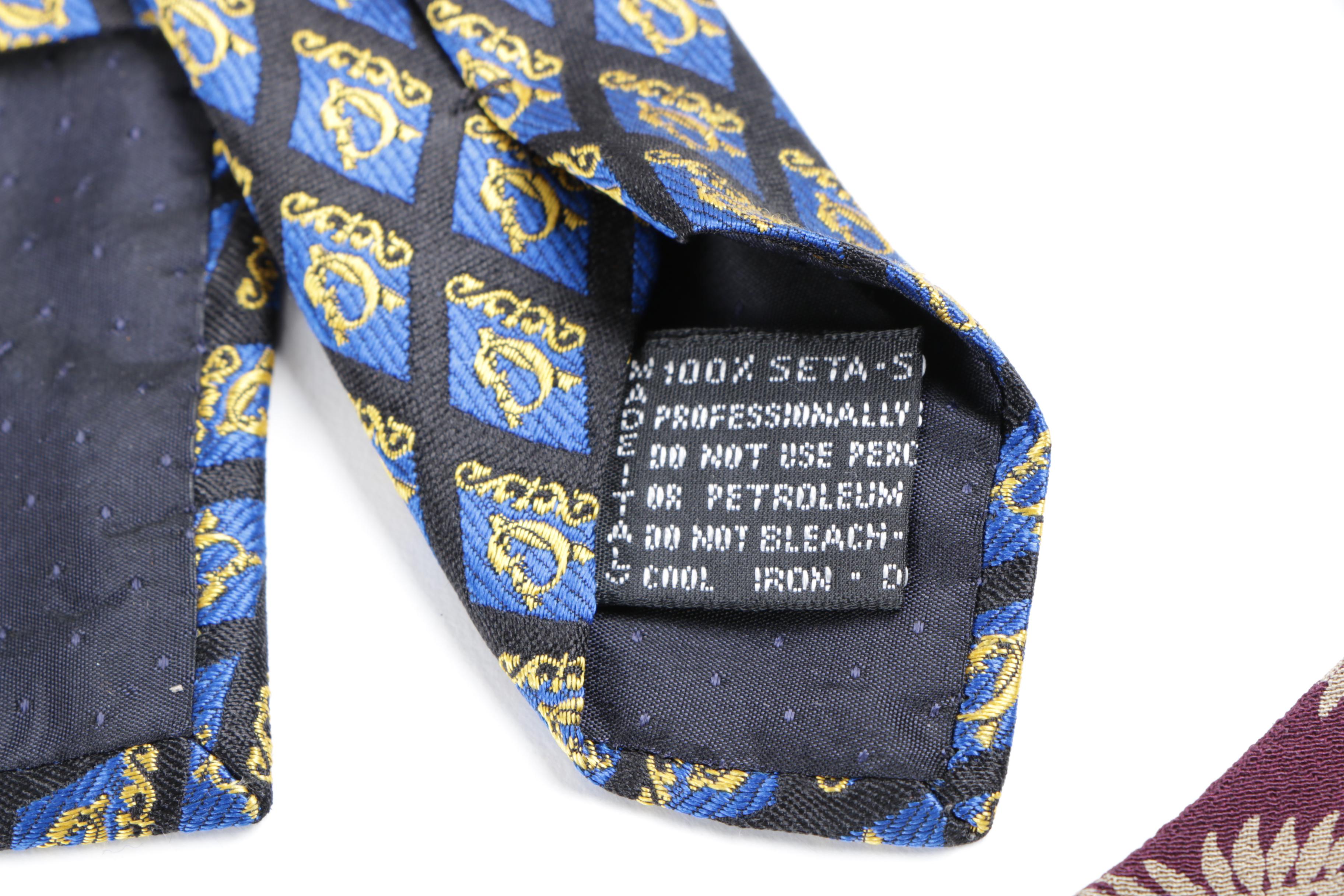 Giorgio Armani and Gianni Versace Silk Neckties