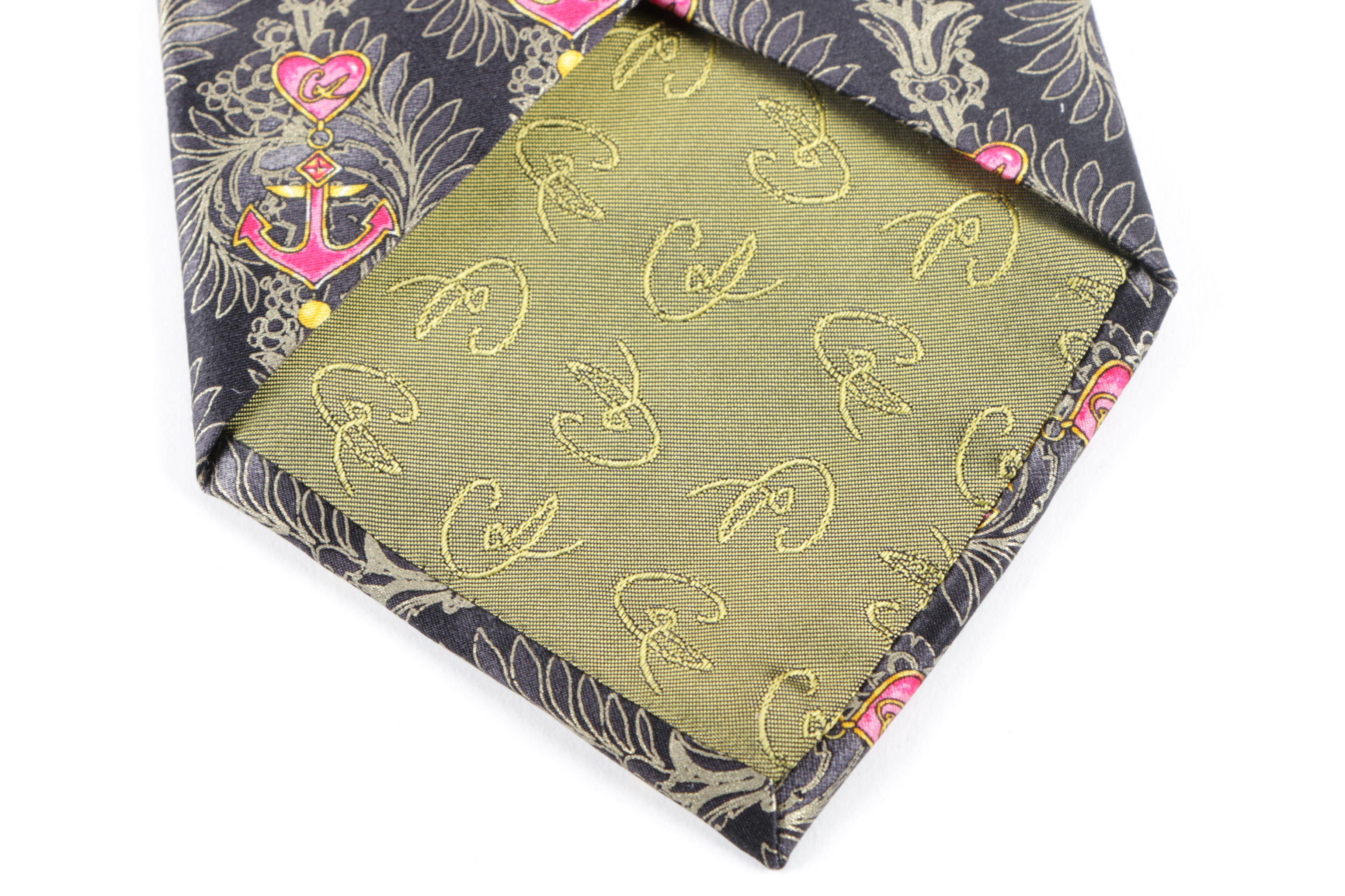 Christian Lacroix of Paris and Gianfranco Ferre Silk Neckties, Made in Italy