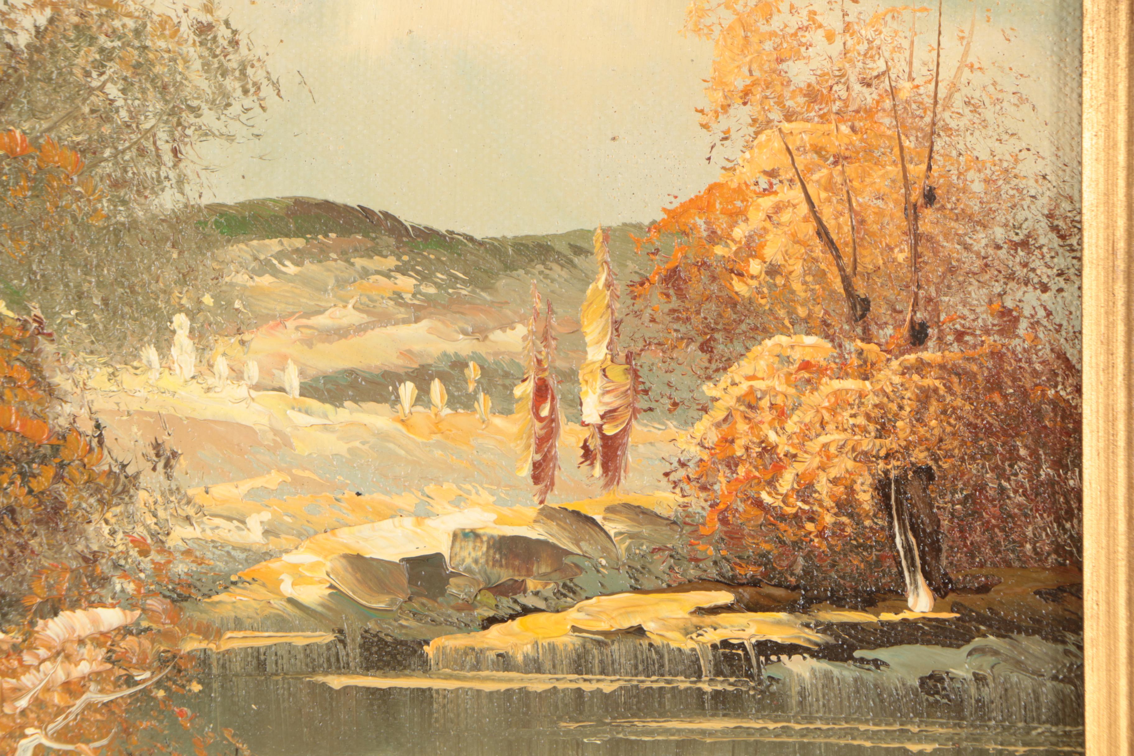 S. Hopkins Oil Painting