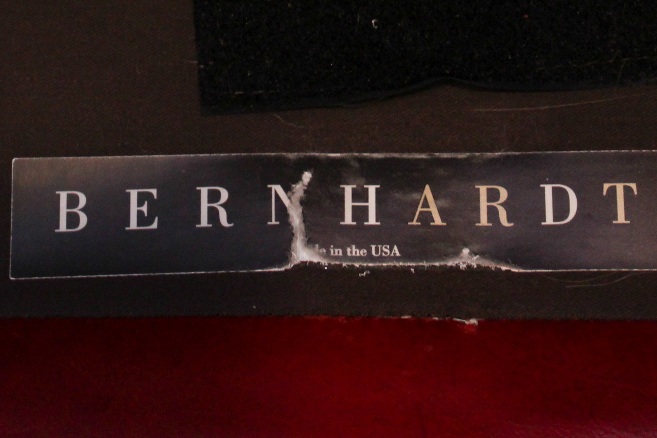 Bernhardt Red Leather Sofa