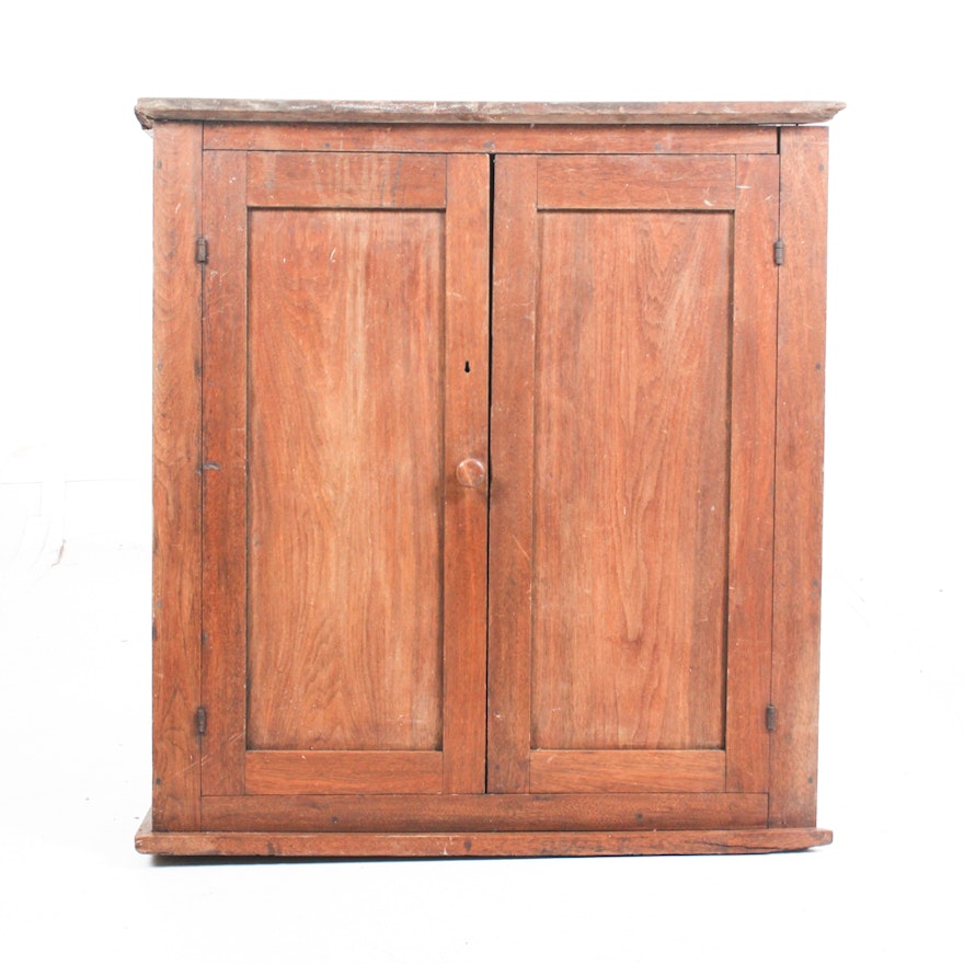 Antique Walnut Storage Cabinet