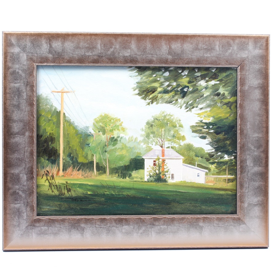 James Devore Oil Painting of House