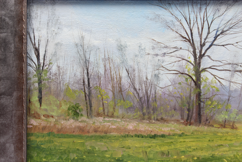 James Devore Oil Painting of Wooded Landscape