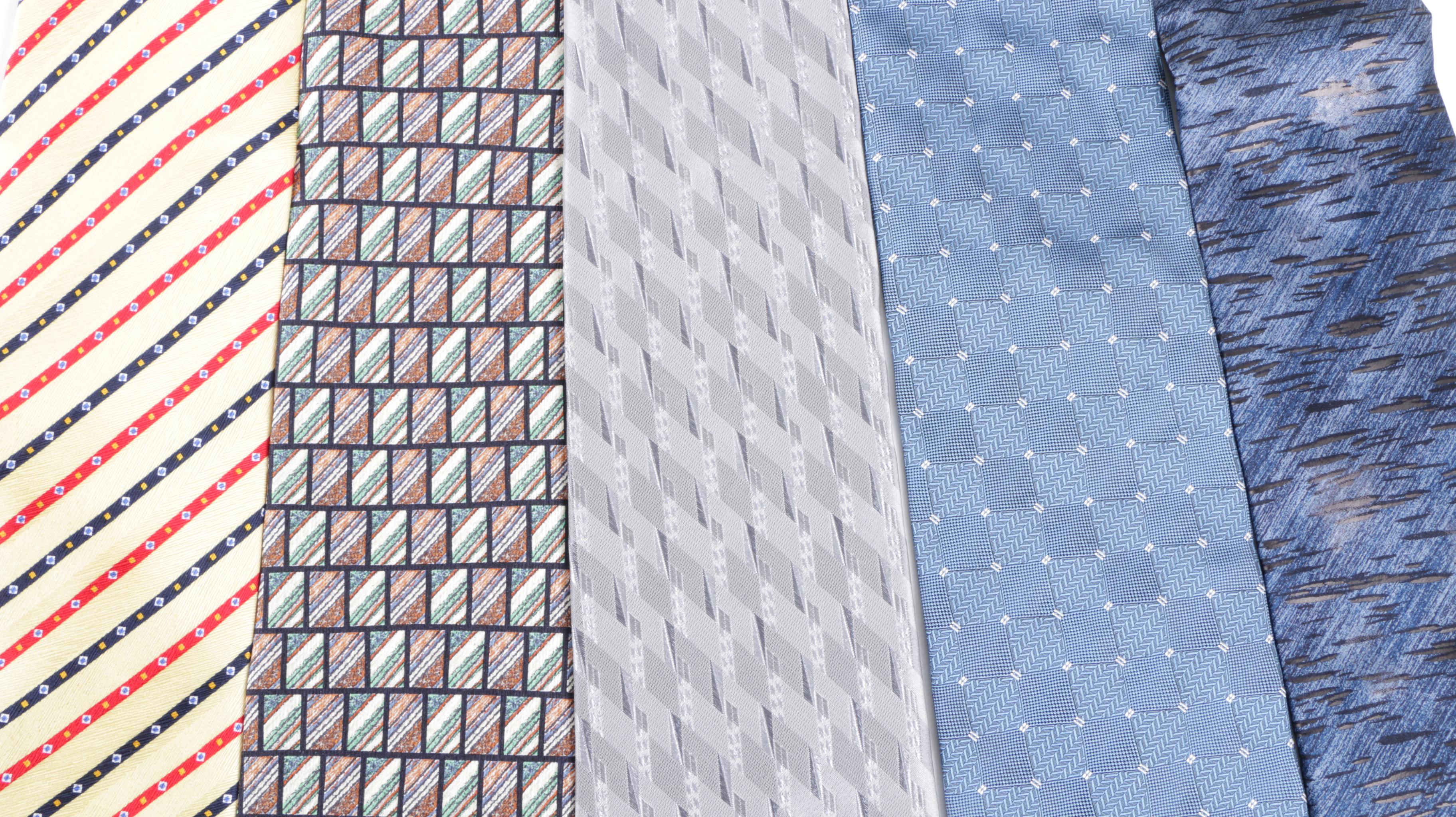 Men's Silk Neckties Including Missoni and Cerruti 1881