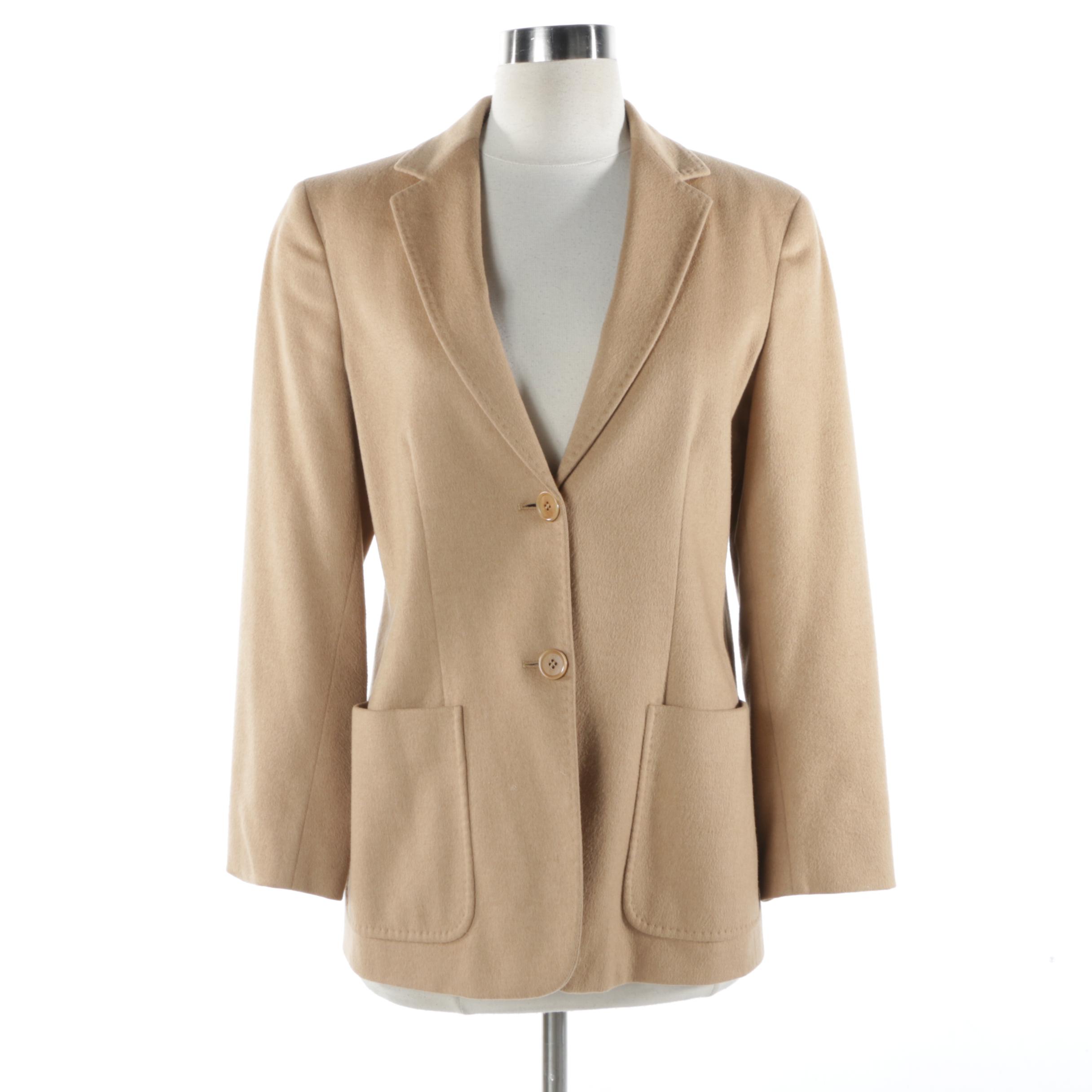 Women's Max Mara Tan Cashmere Blazer