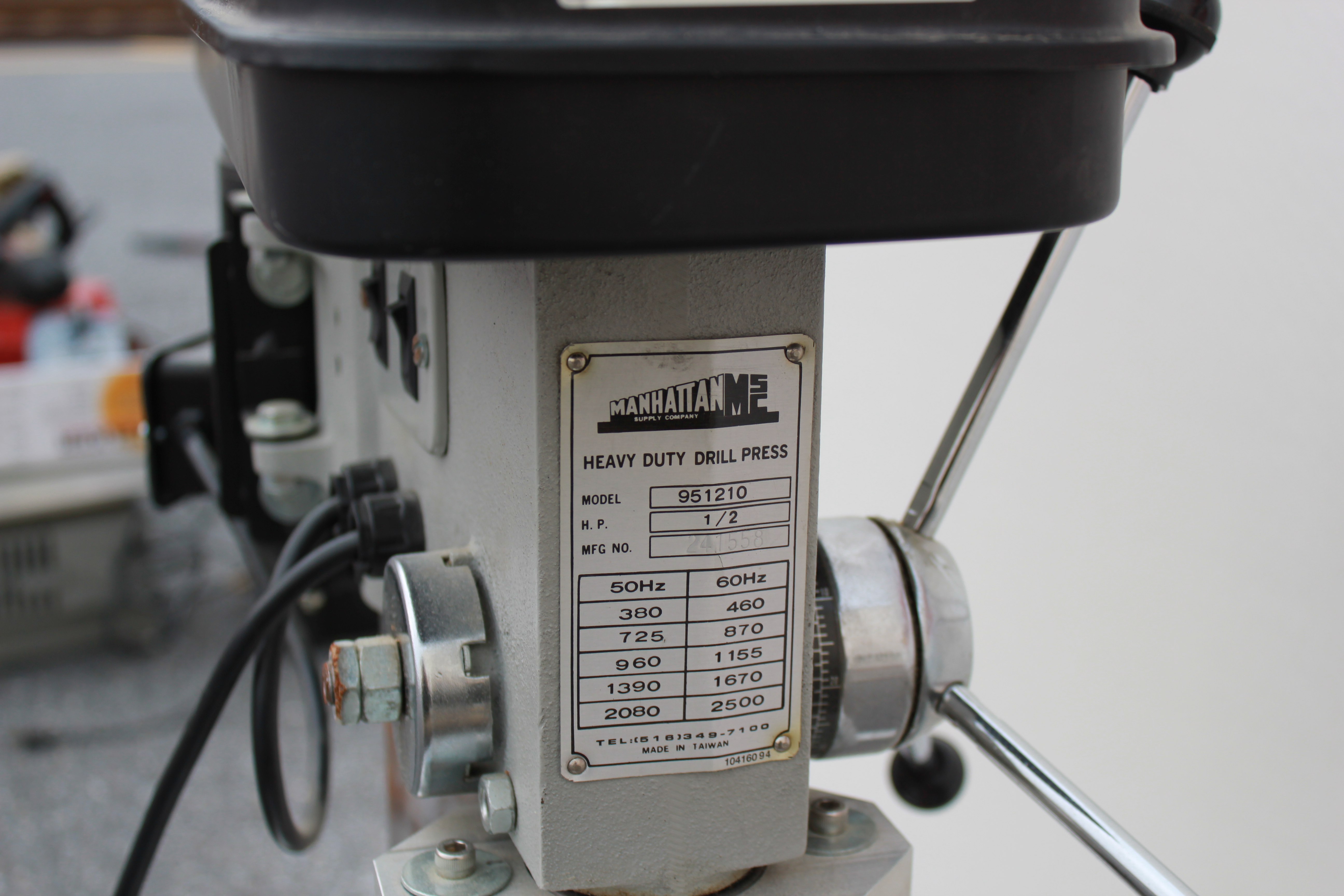 Manhattan Heavy Duty Drill Press Model 951210