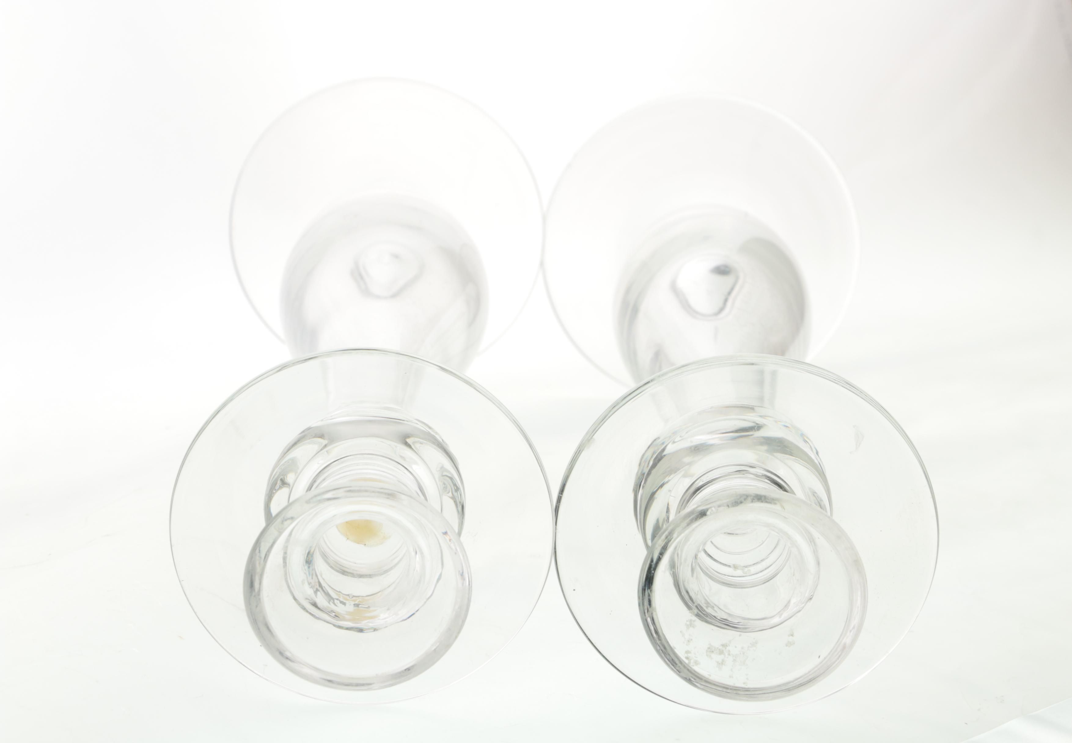 Pair of Blown Glass Candlesticks