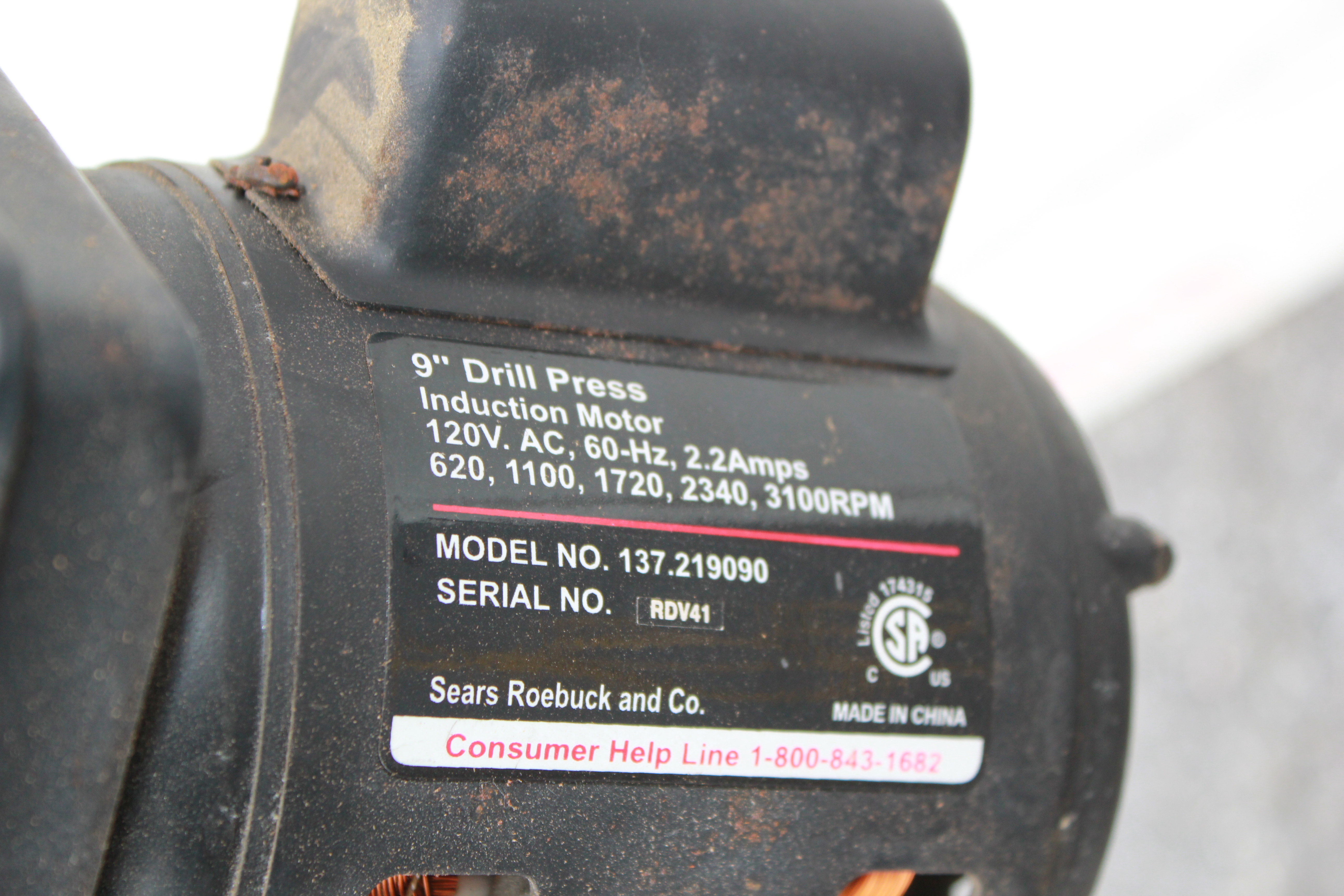 Craftsman 9 Inch Drill Press Model 137.219090