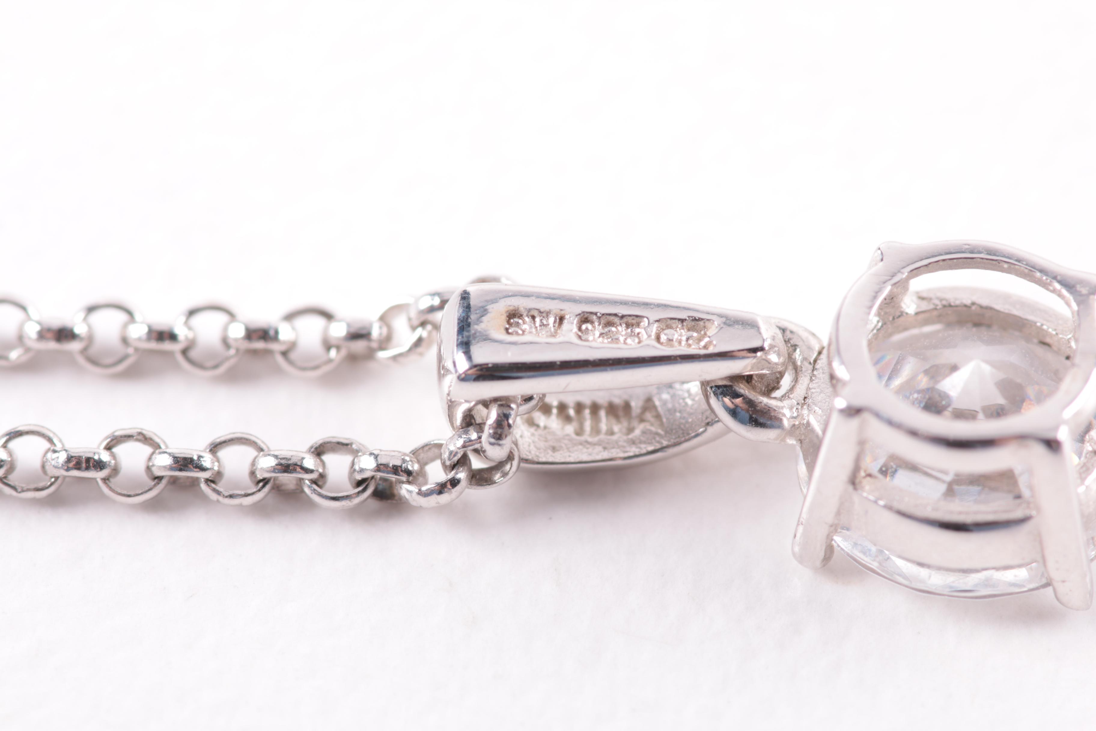 Sterling Silver, Gold and Silver Tone Foilback, Glass and Enamel Jewlery