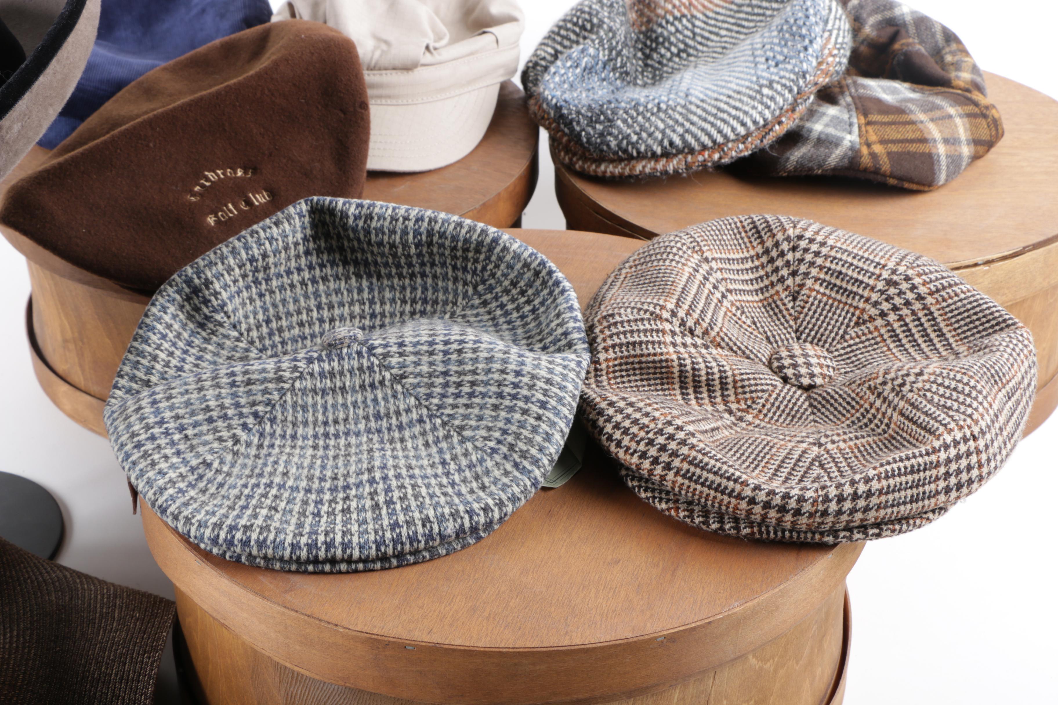 Hat Assortment Including Kangol and Sondra Redmon