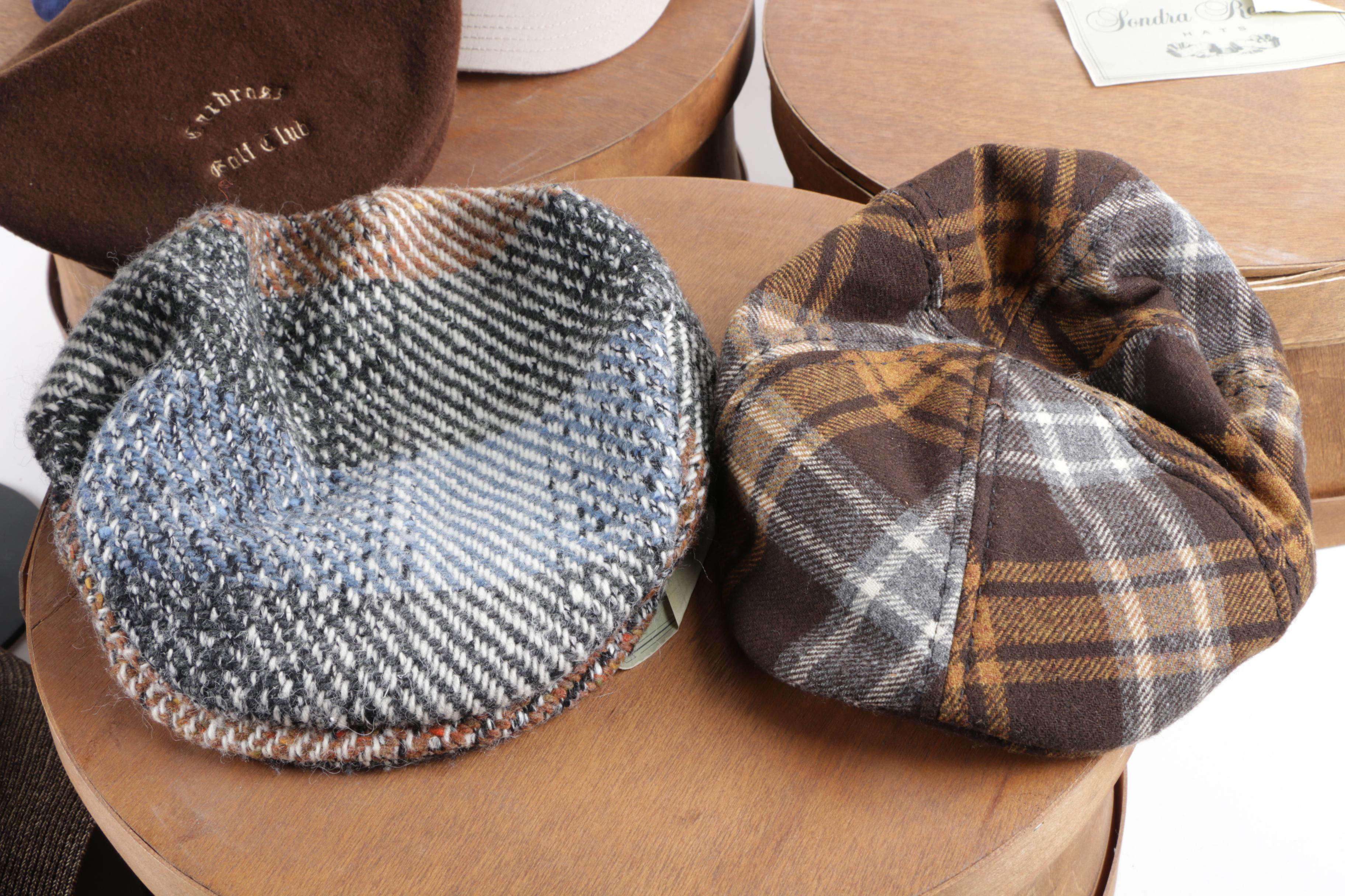 Hat Assortment Including Kangol and Sondra Redmon