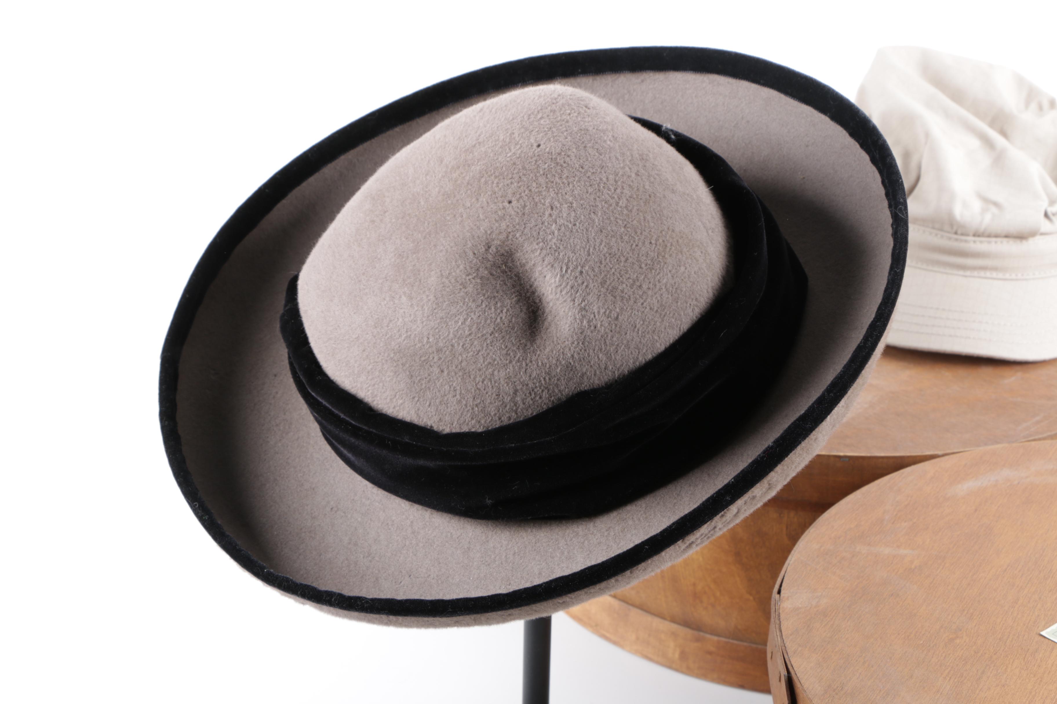 Hat Assortment Including Kangol and Sondra Redmon