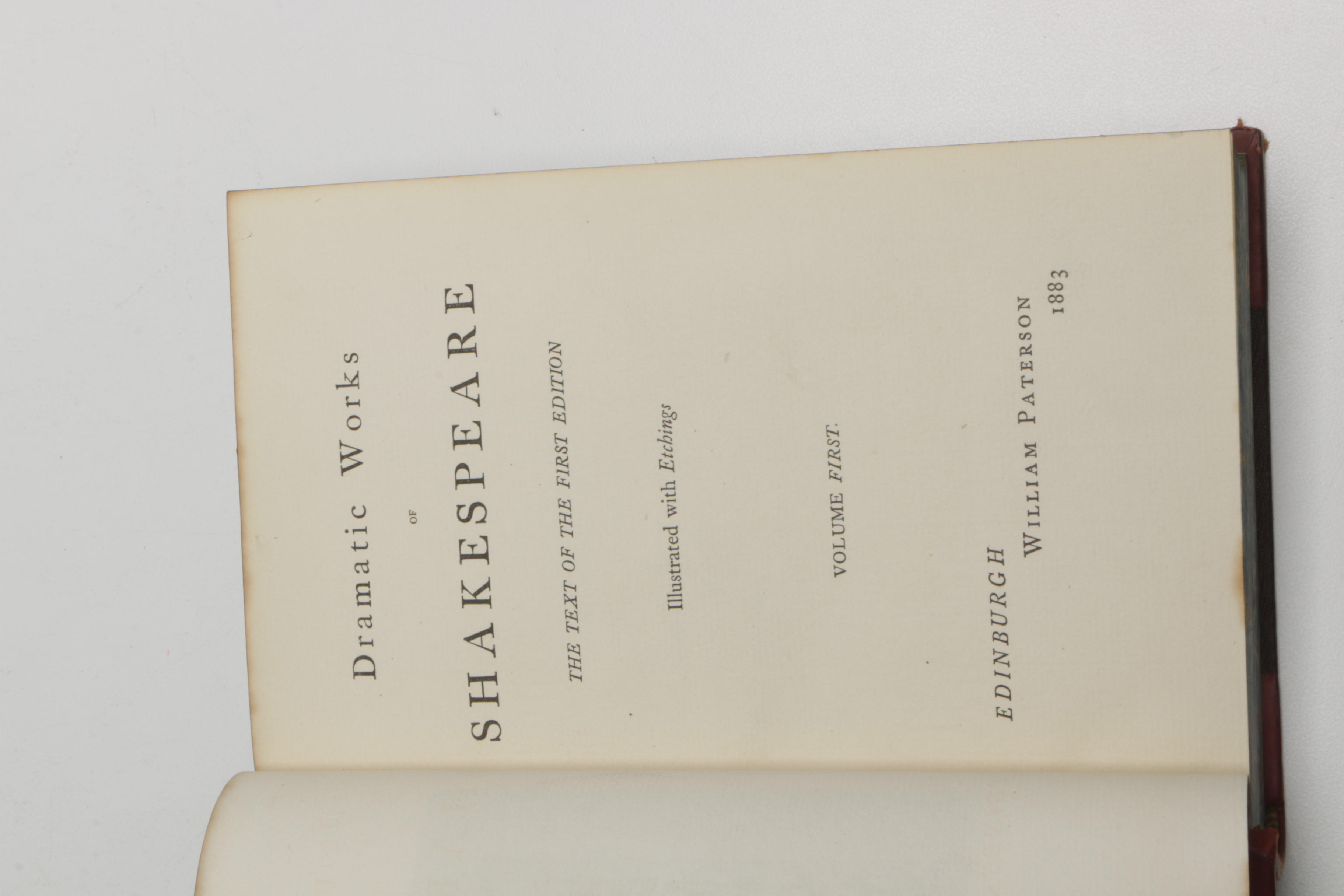 1883 Eight-Volume "Dramatic Works of Shakespeare"