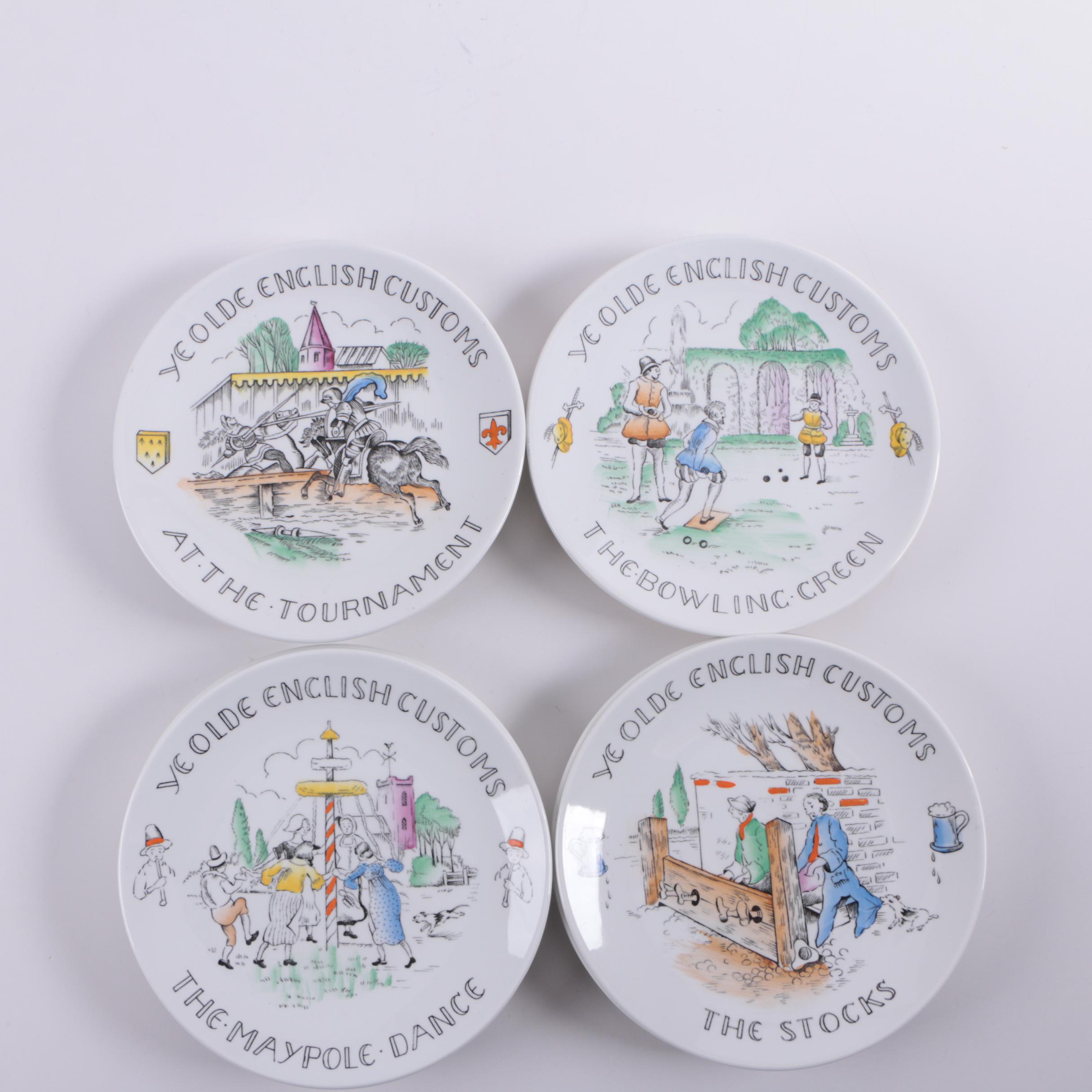 Burgess & Leigh "Ye Olde English Customs" Plates