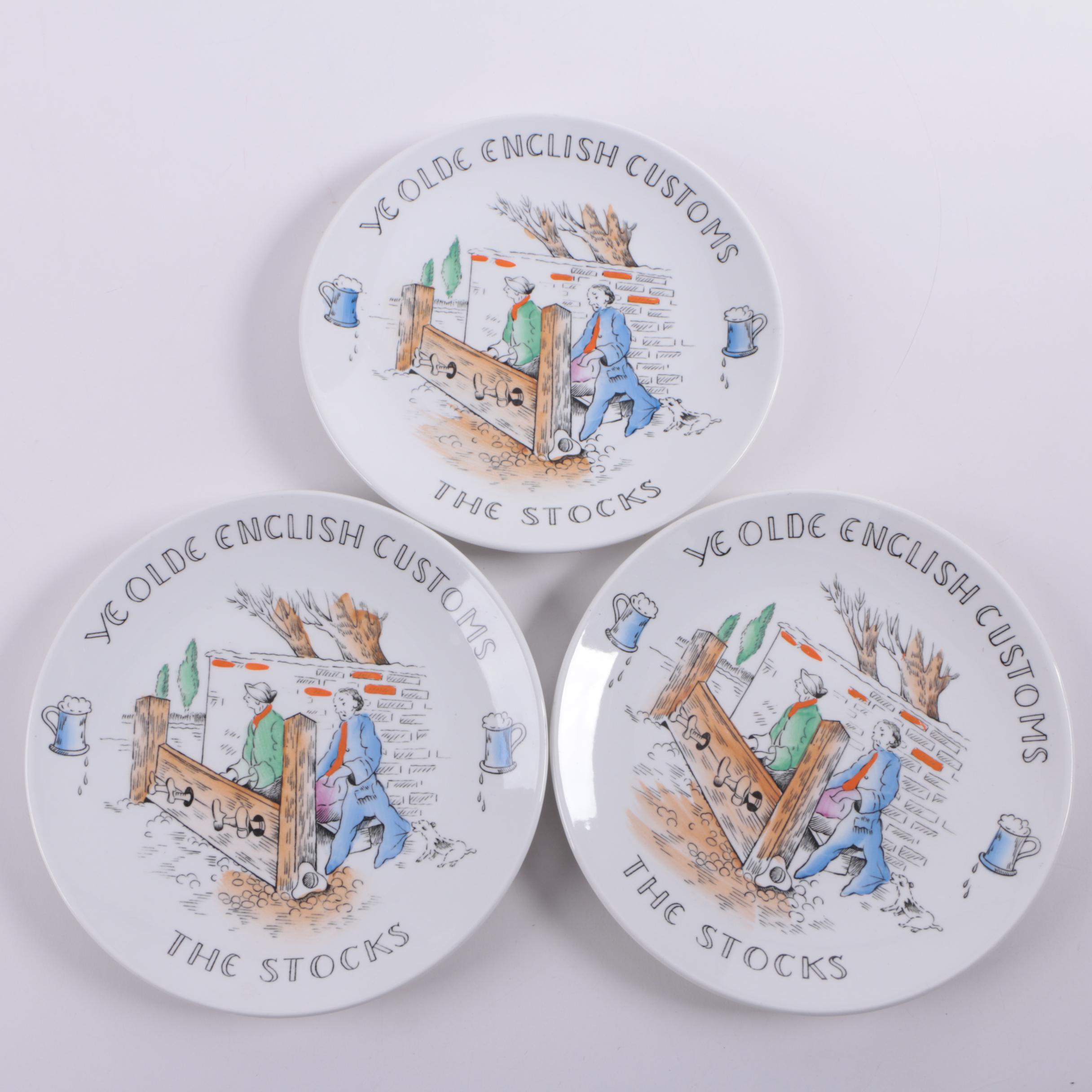 Burgess & Leigh "Ye Olde English Customs" Plates