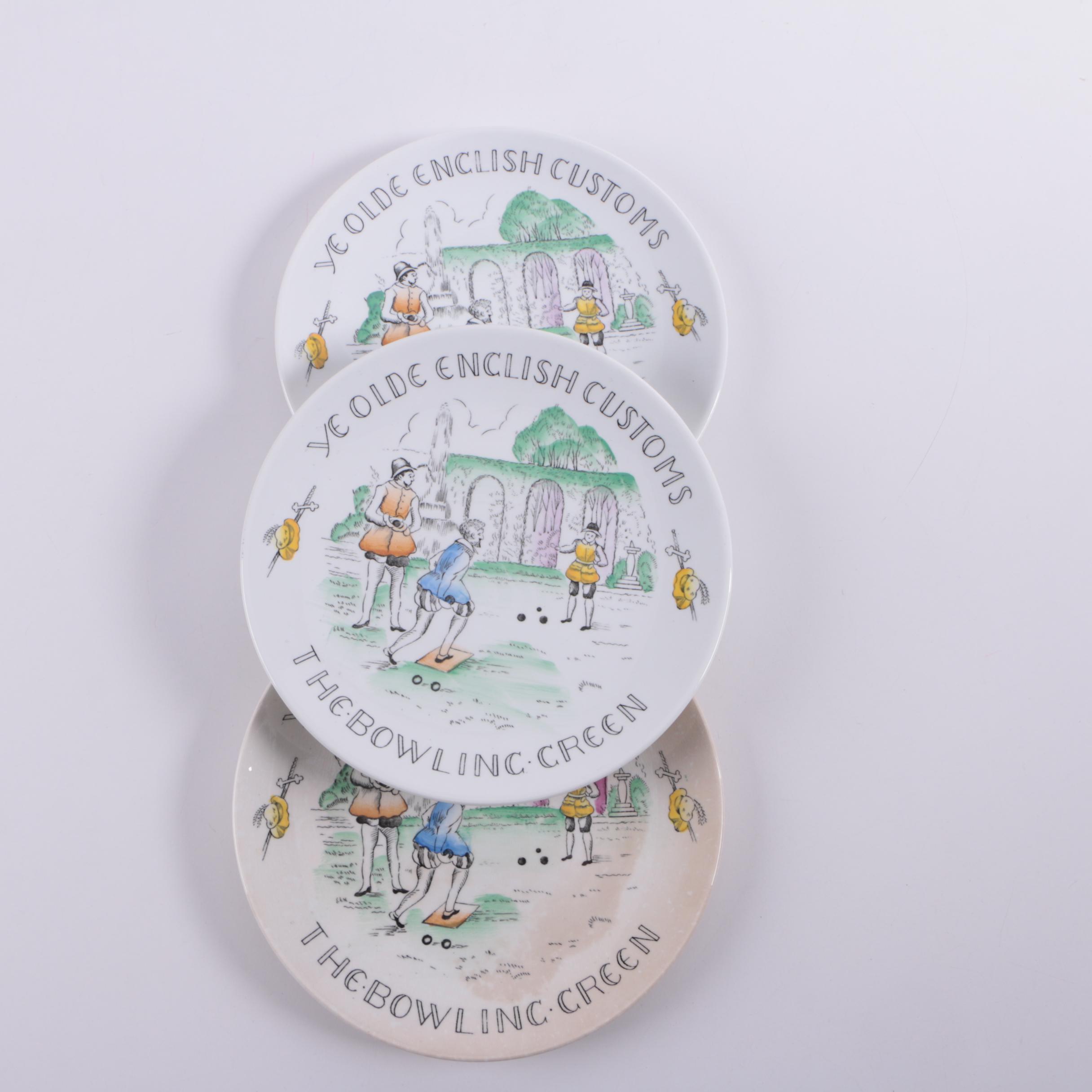 Burgess & Leigh "Ye Olde English Customs" Plates