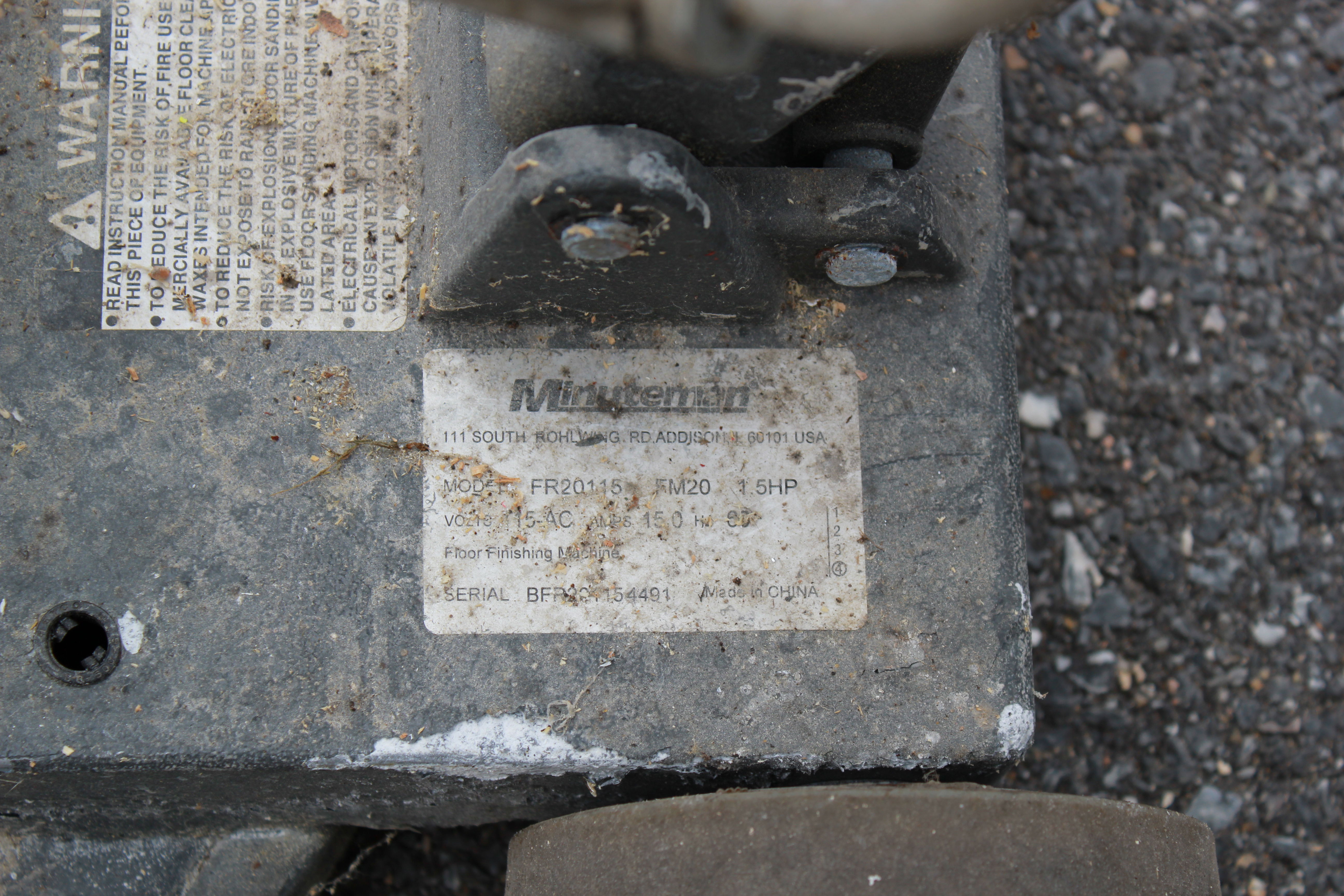 Minuteman 20 Inch 1.5 HP Front Runner Floor Buffer Model FR20115