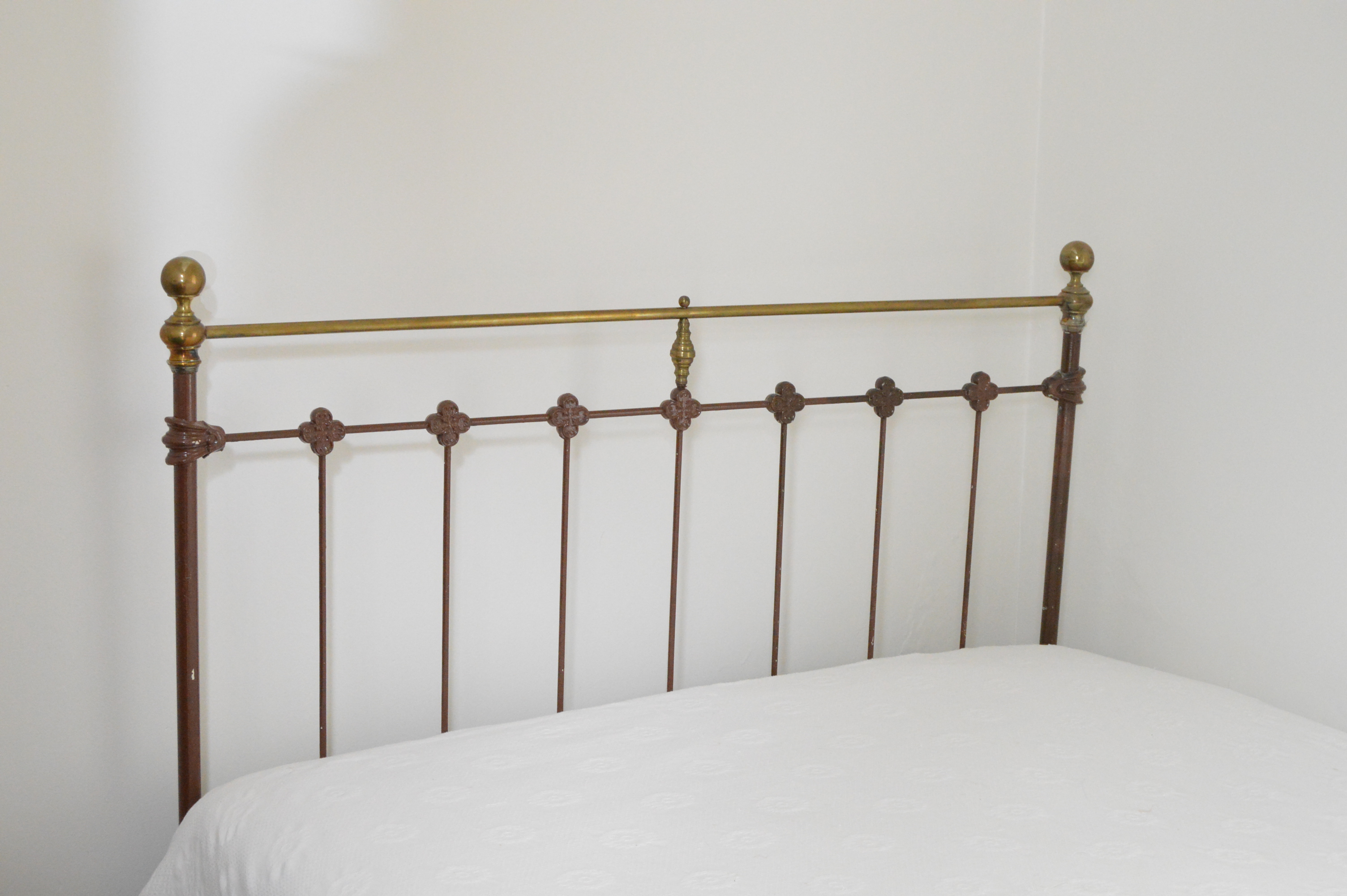 Antique Brass and Iron Bed, Full Size