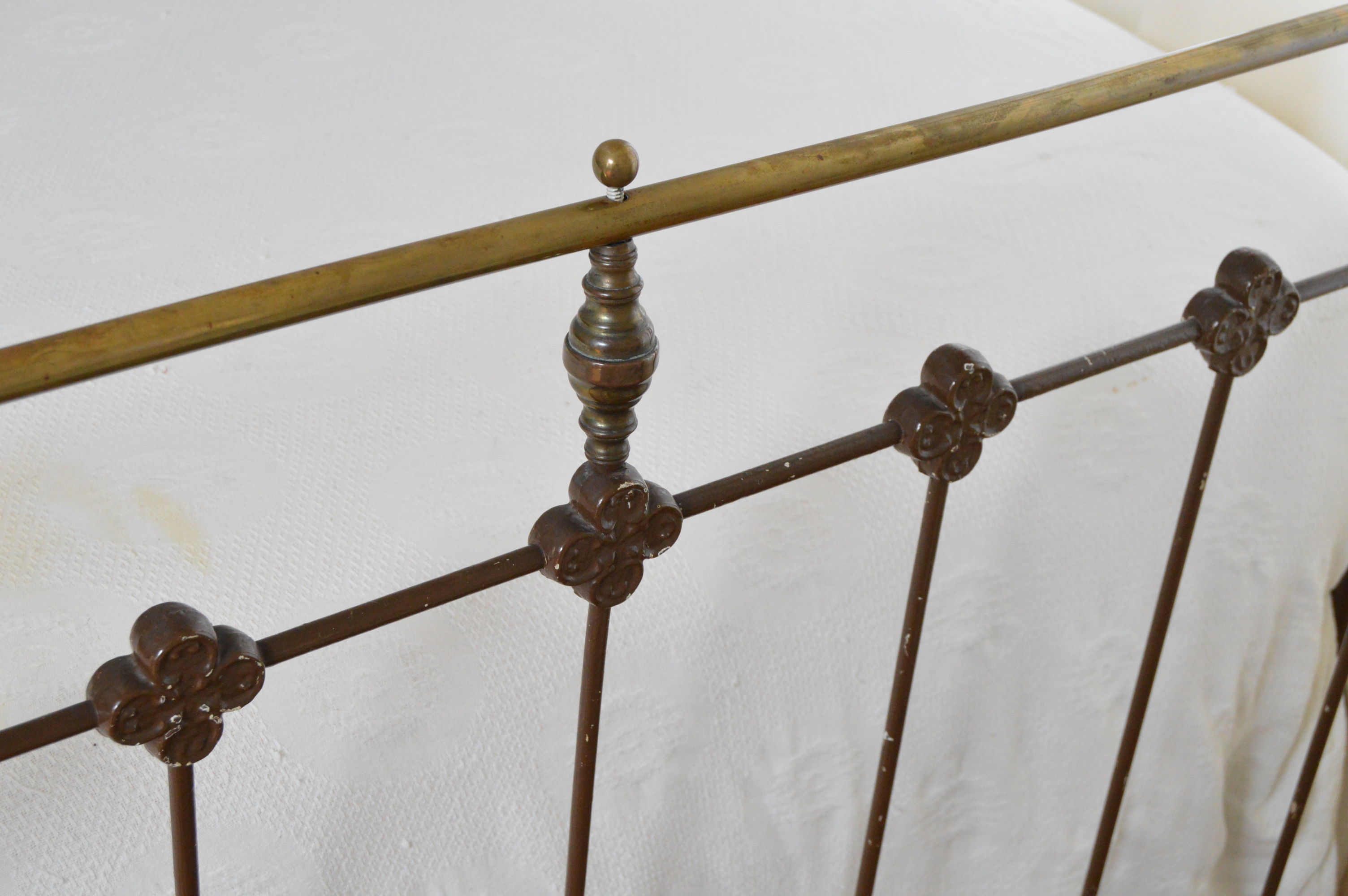 Antique Brass and Iron Bed, Full Size