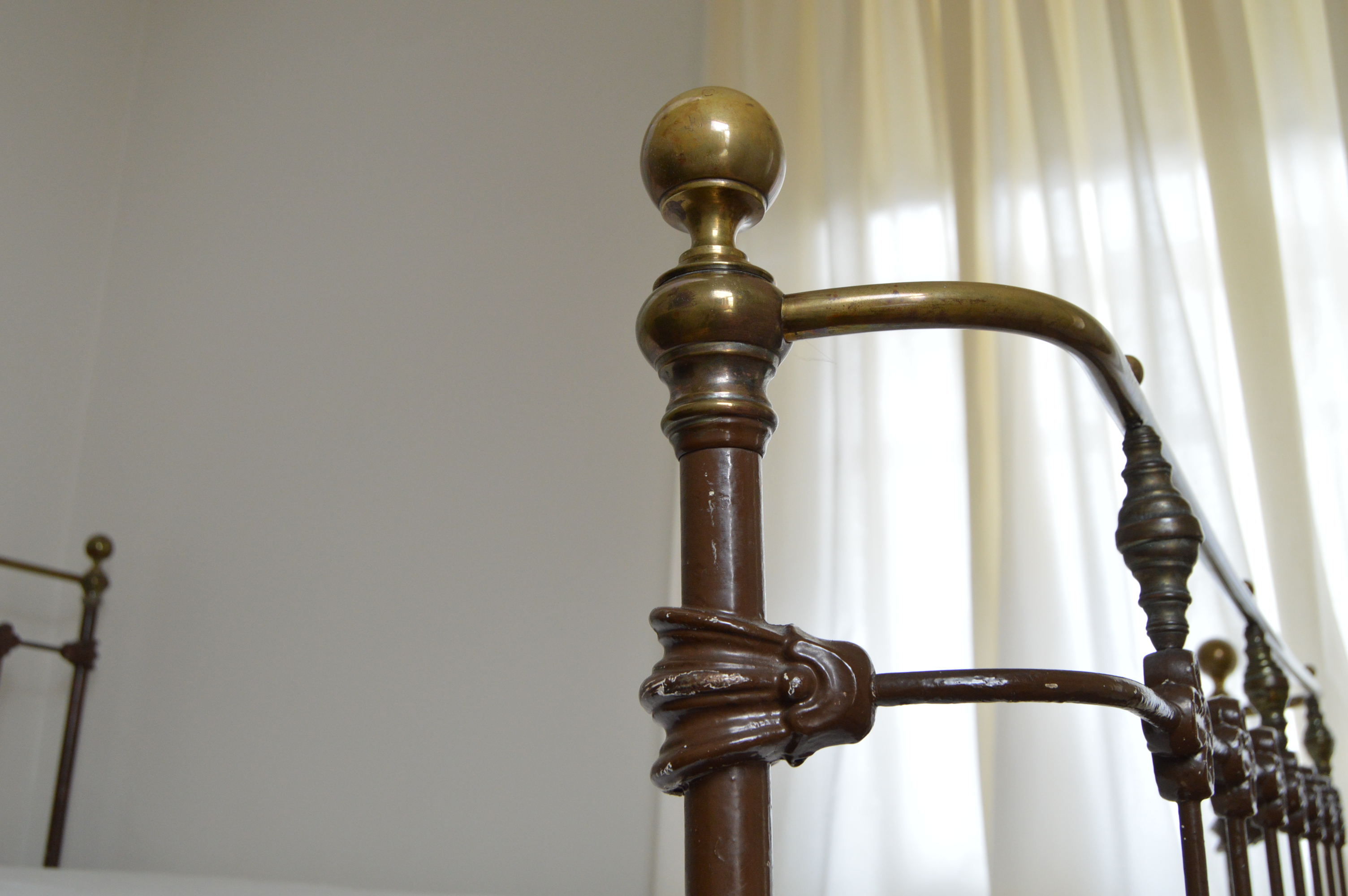 Antique Brass and Iron Bed, Full Size