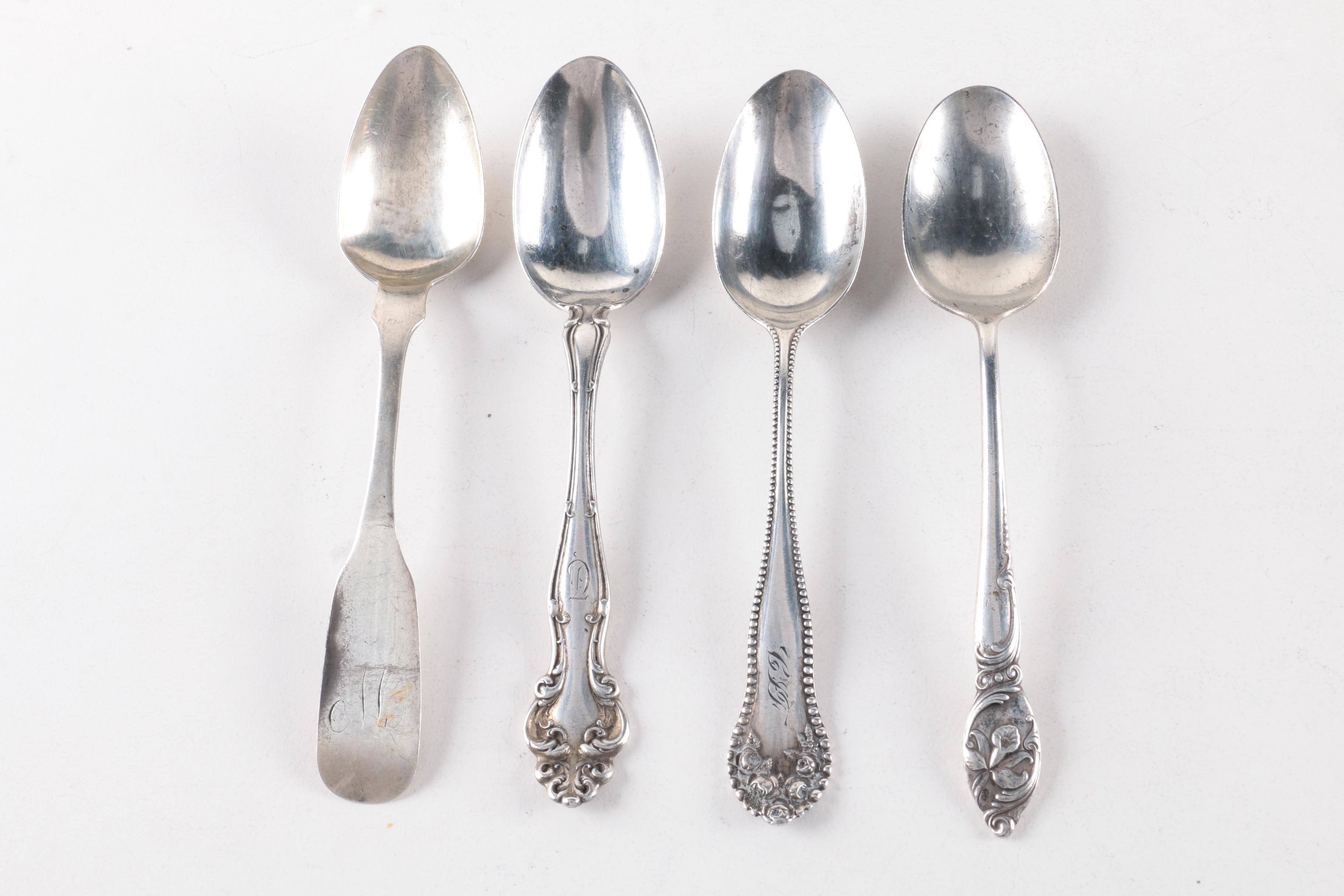 Tiffany & Co "Windham" Sterling Knife and Assorted Coin and Sterling Flatware