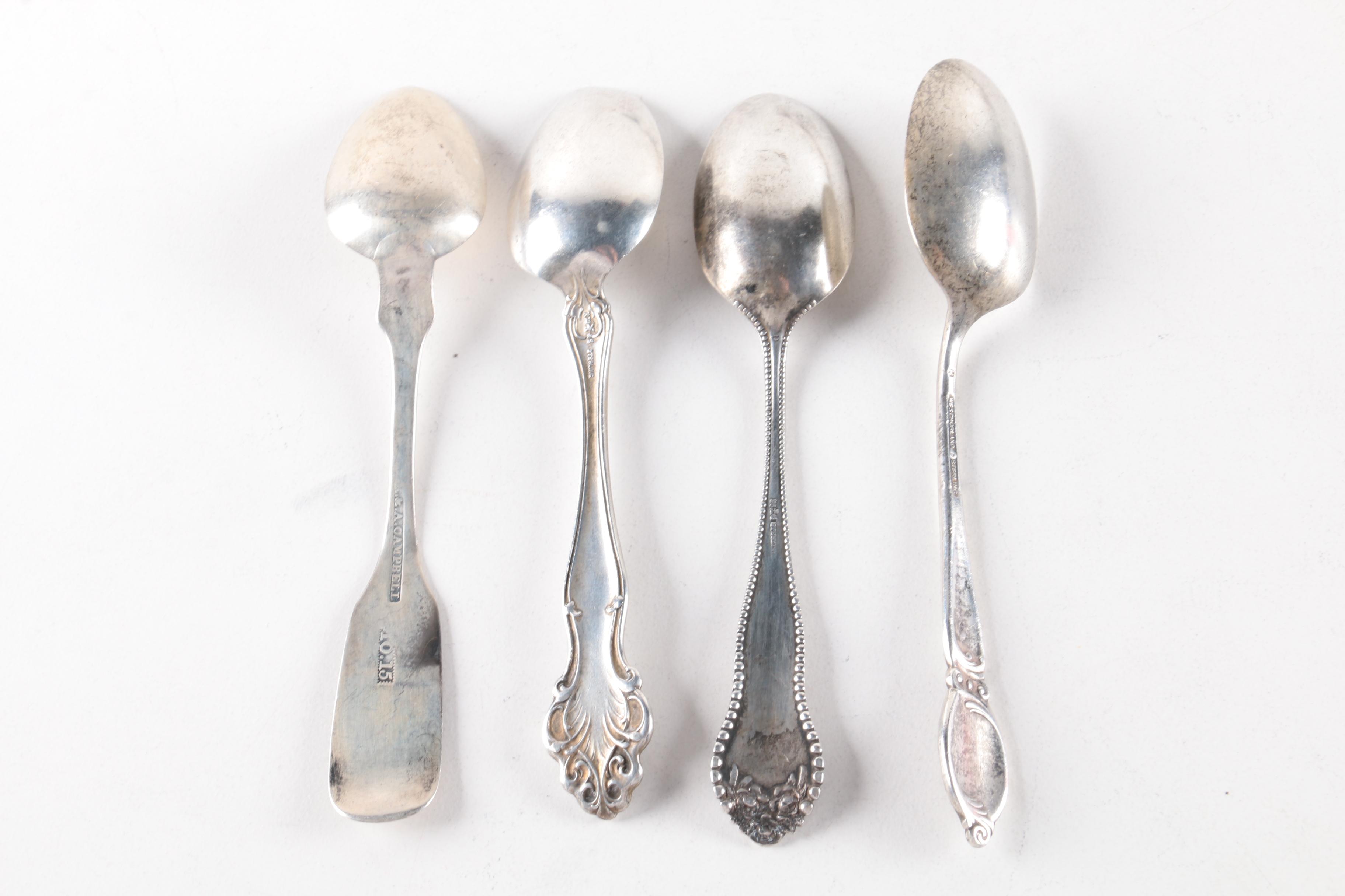 Tiffany & Co "Windham" Sterling Knife and Assorted Coin and Sterling Flatware