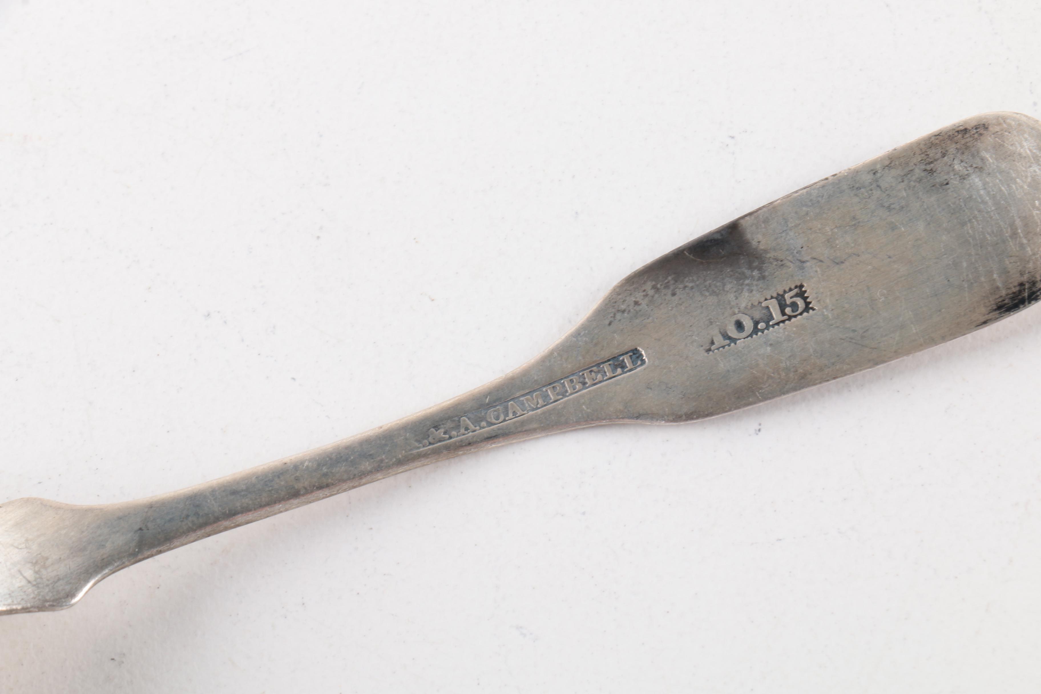 Tiffany & Co "Windham" Sterling Knife and Assorted Coin and Sterling Flatware