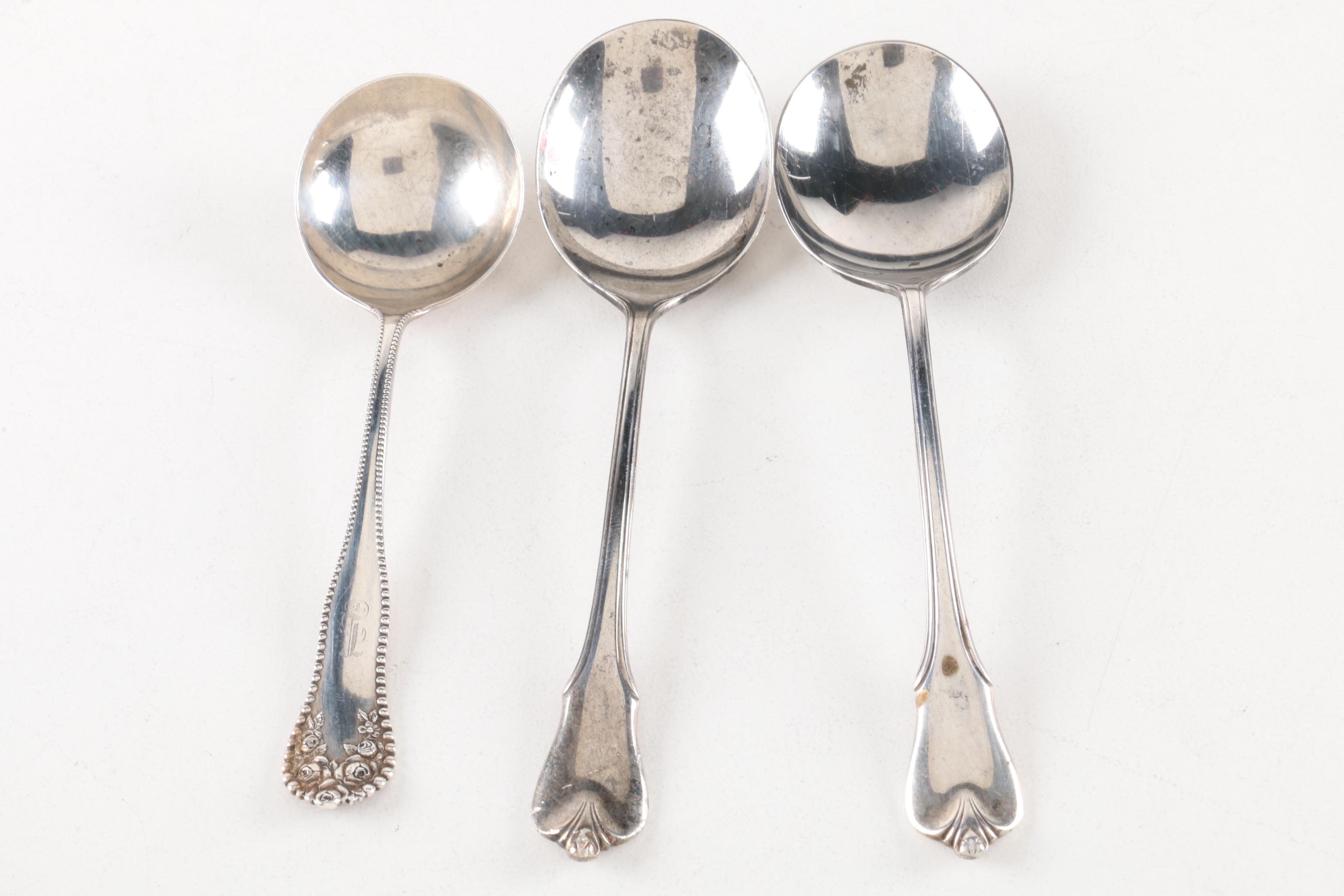 Tiffany & Co "Windham" Sterling Knife and Assorted Coin and Sterling Flatware