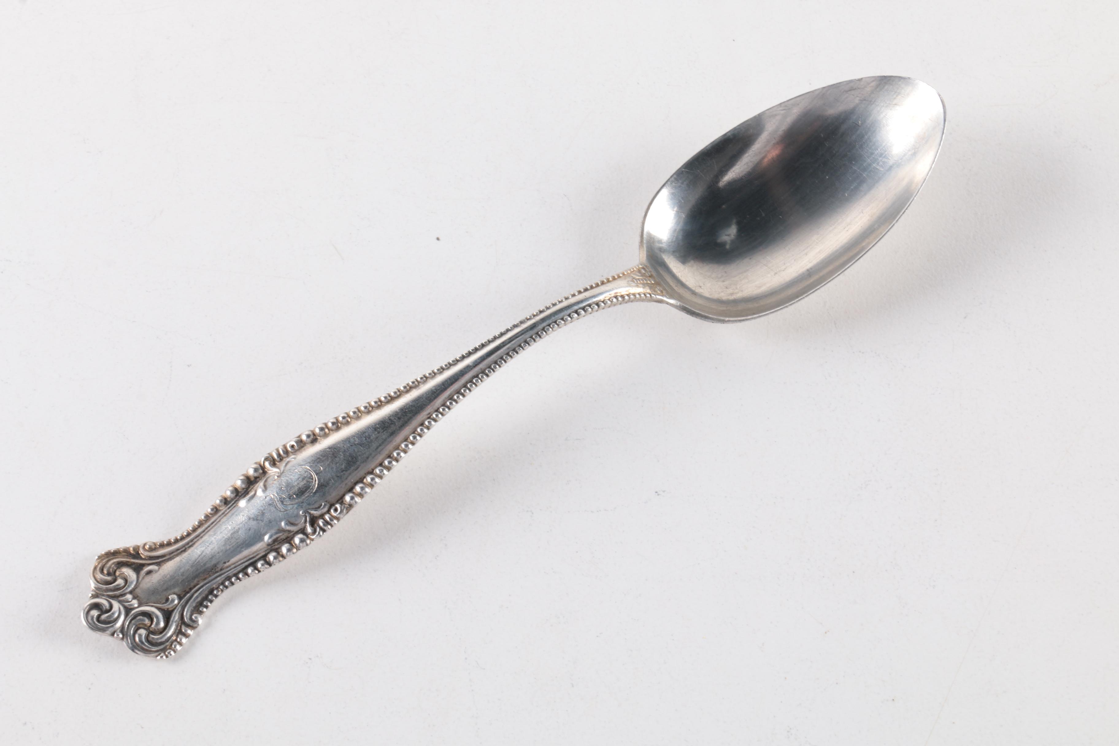 Tiffany & Co "Windham" Sterling Knife and Assorted Coin and Sterling Flatware