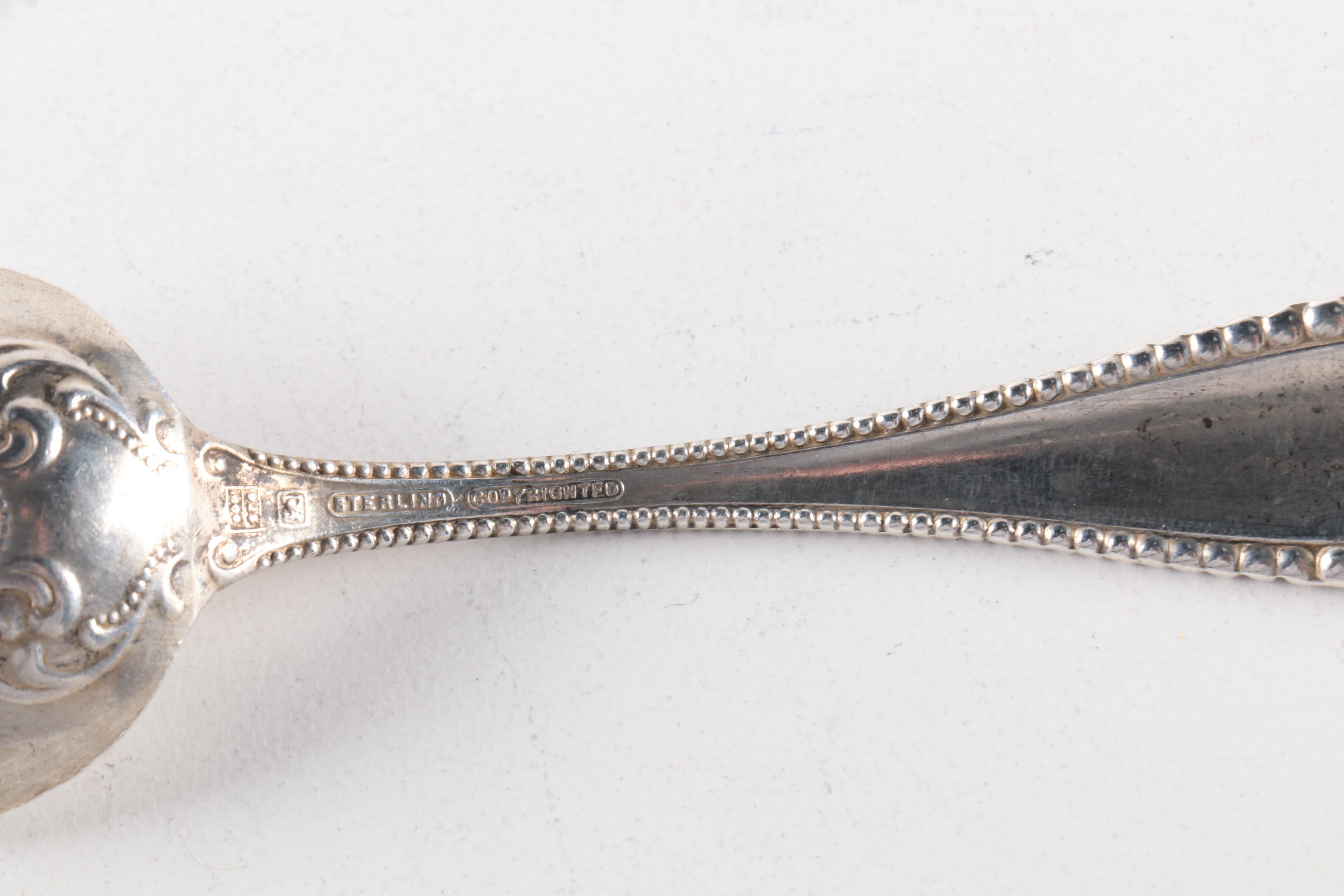 Tiffany & Co "Windham" Sterling Knife and Assorted Coin and Sterling Flatware