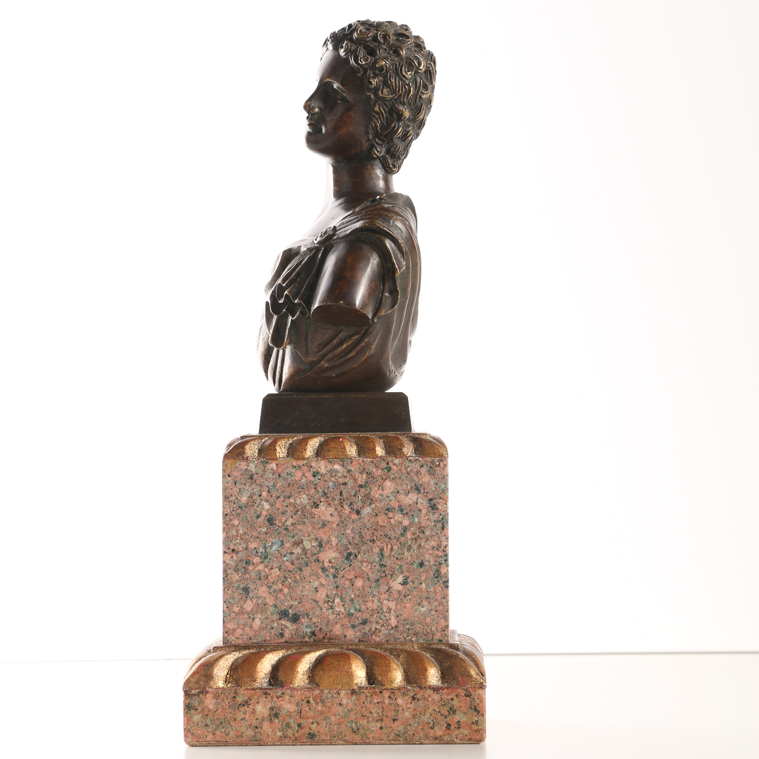 Classical Style Bronze Bust on Granite Base