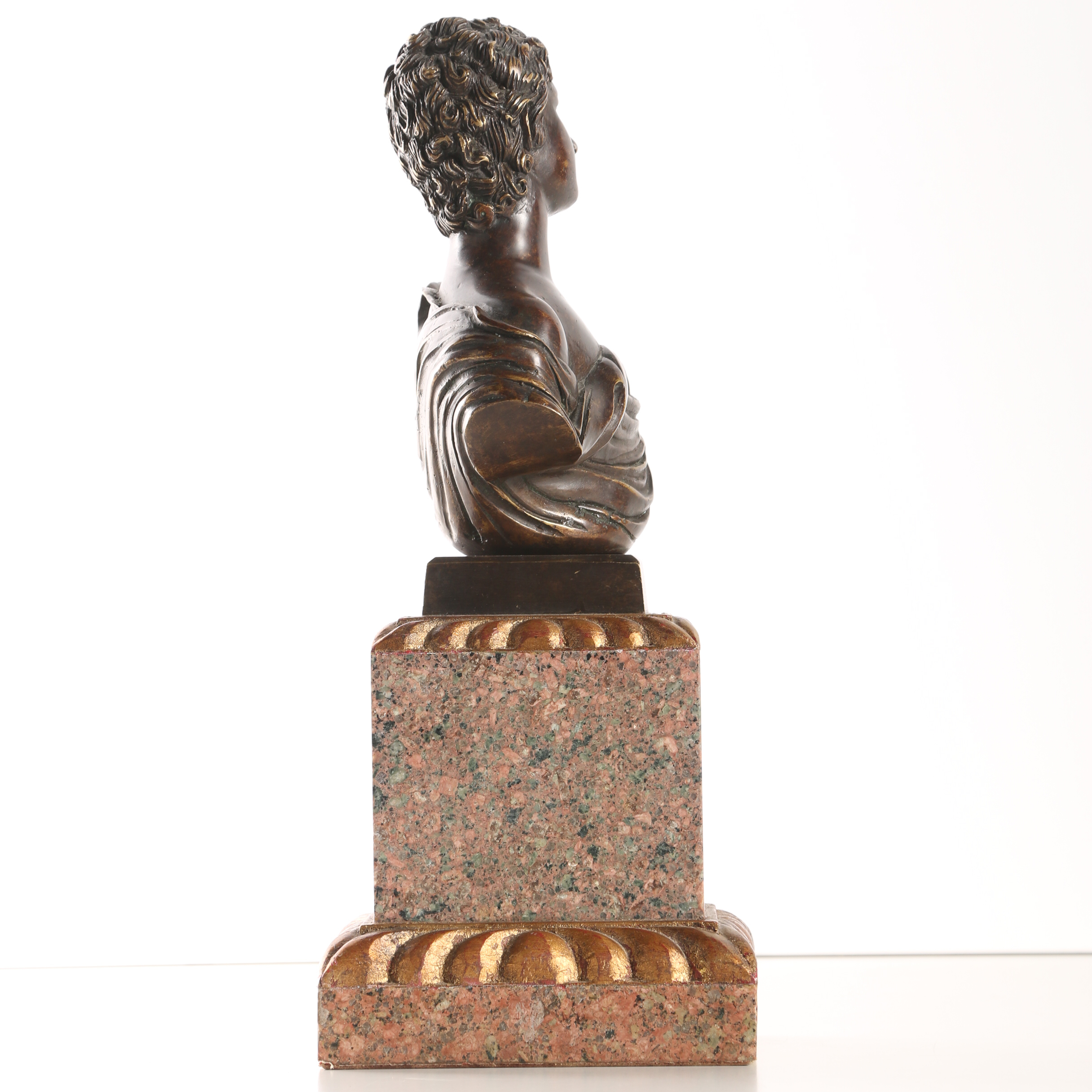 Classical Style Bronze Bust on Granite Base