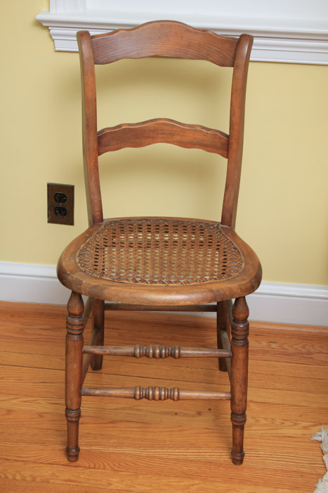 Set of Three Antique Cane Seat Side Chairs