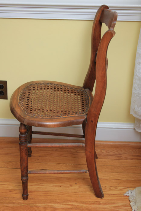 Set of Three Antique Cane Seat Side Chairs