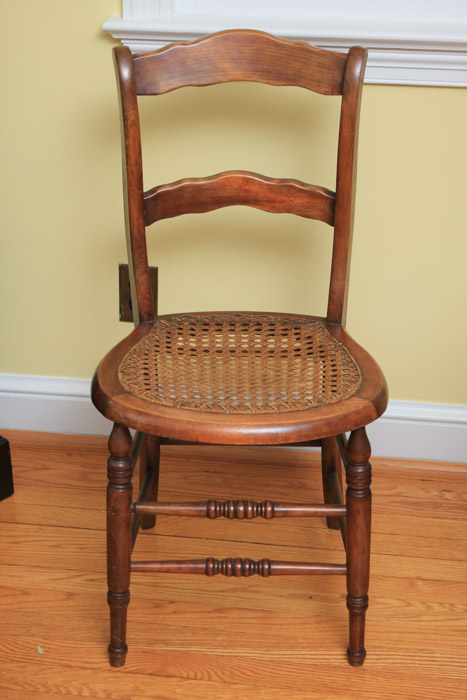 Set of Three Antique Cane Seat Side Chairs